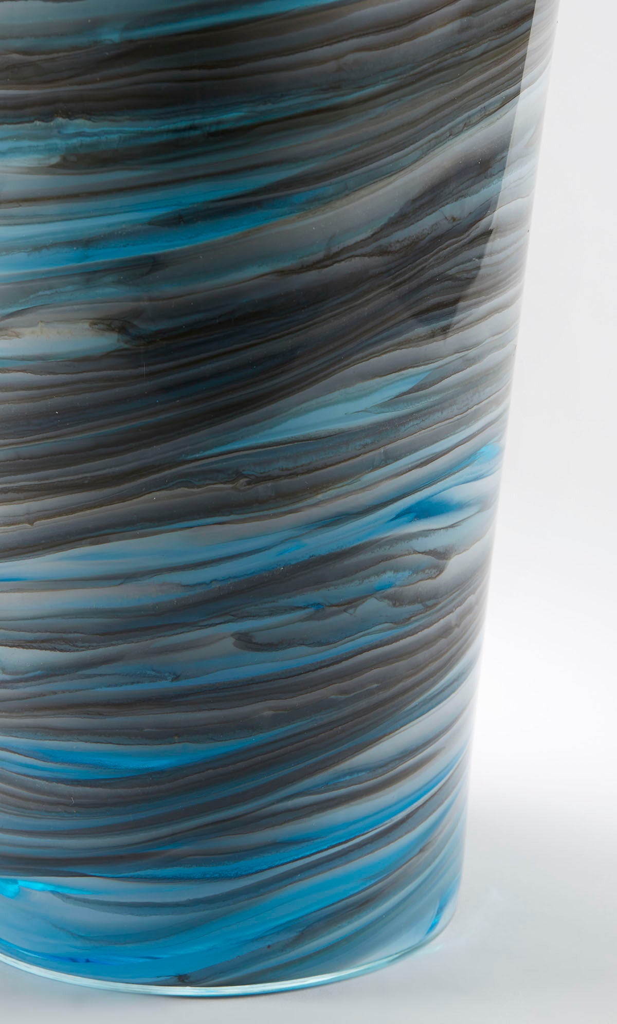 Italian Murano Gino Cenedese Signed Swirl Design Art Glass Vase 2