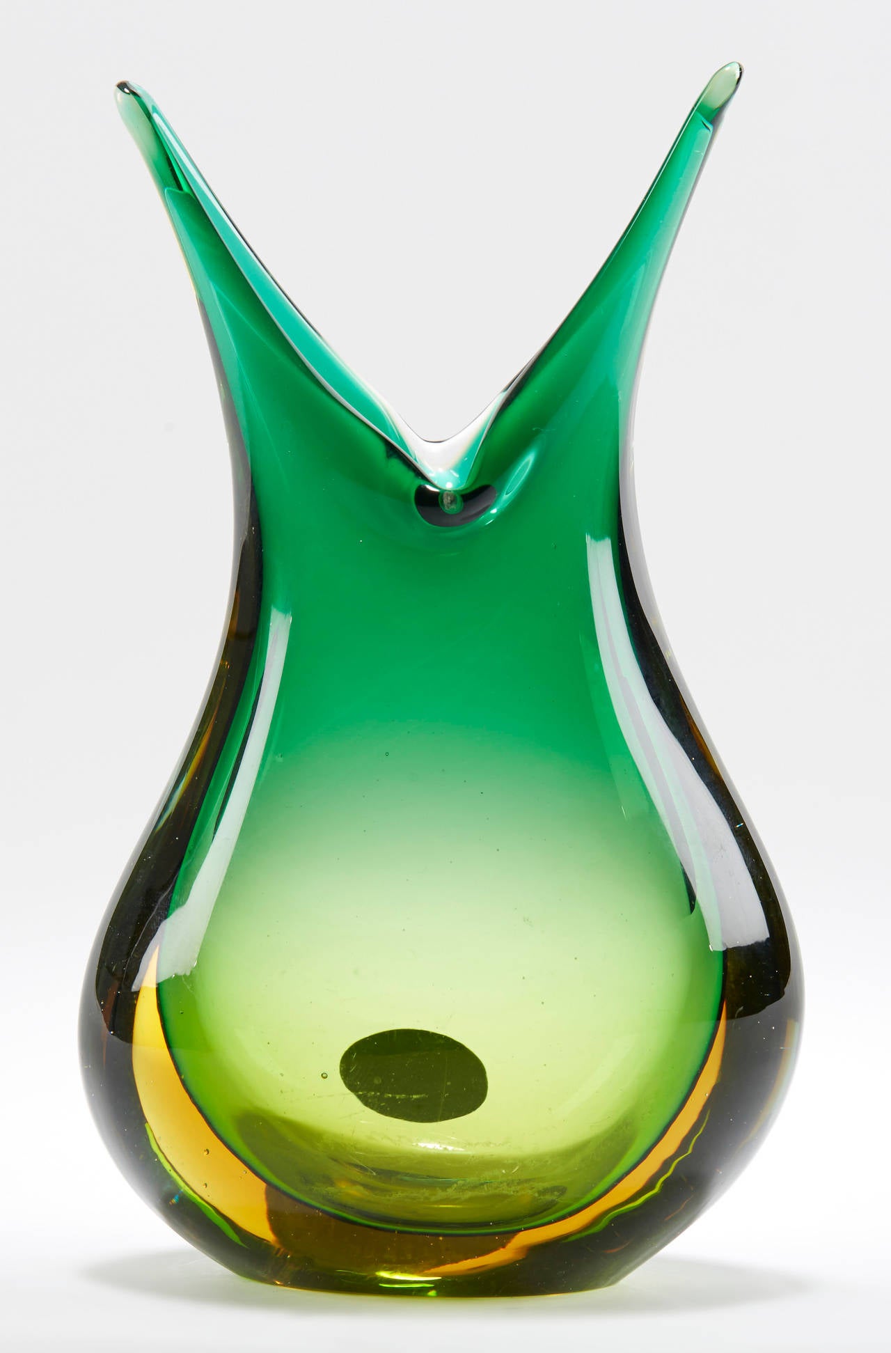 Italian Murano Free-Form Sommerso Glass Vase 3