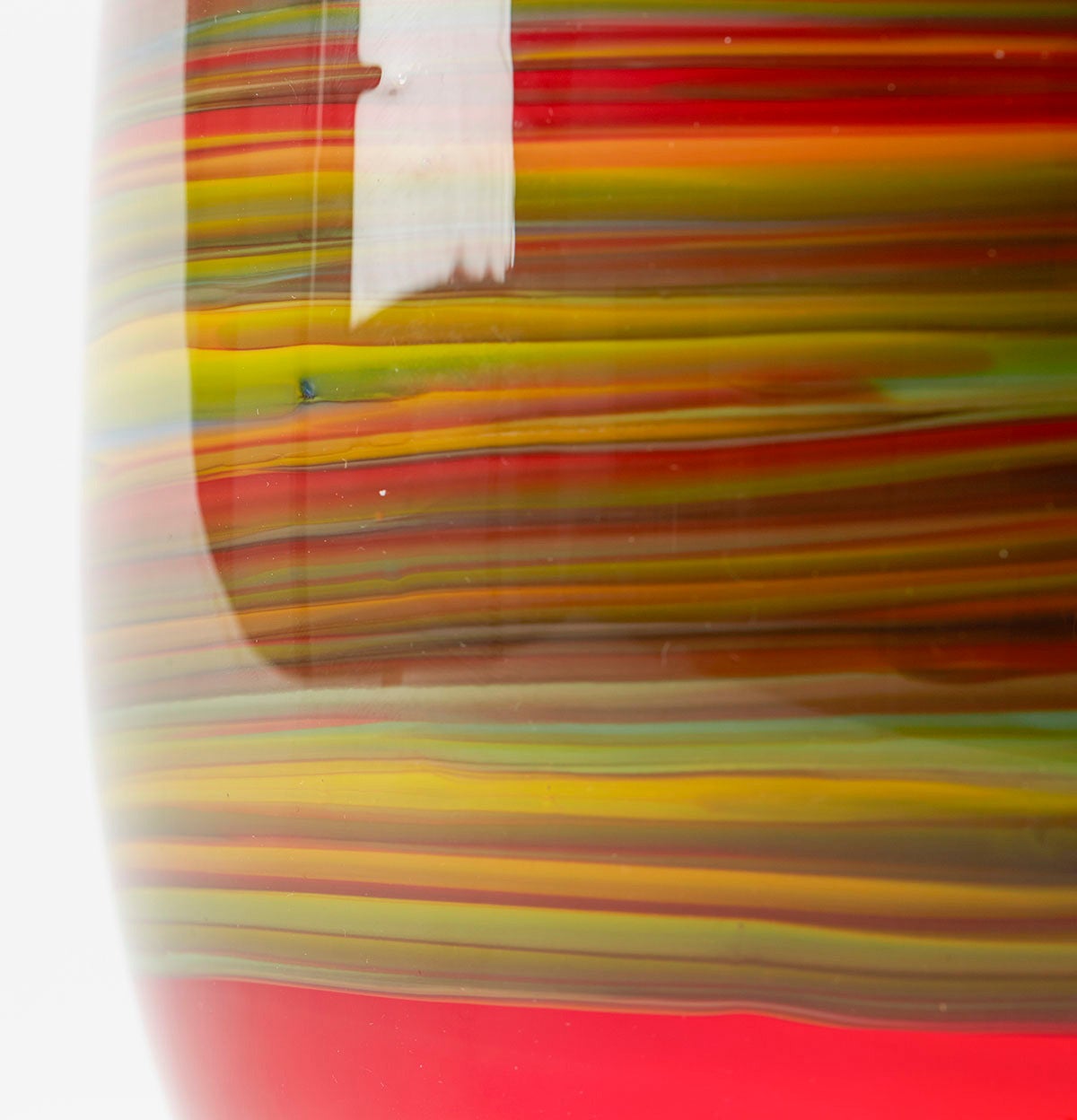 Italian Murano Gino Cenedese Signed Swirl Design Red Art Glass Vase 4