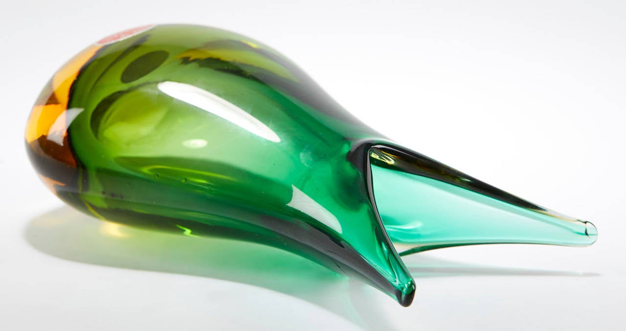 Italian Murano Free-Form Sommerso Glass Vase 1
