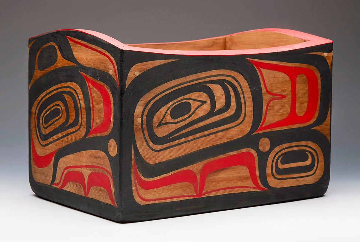 Canadian Haida Red Cedar Bentwood Bowl by Beau Dick, 2003