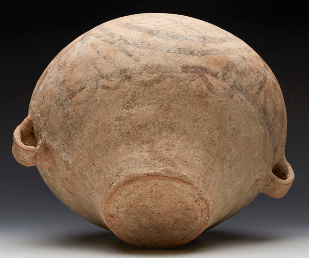 Other Neolithic Chinese Painted Terracotta Twin-Handled Jar, Third Millennium B.C.