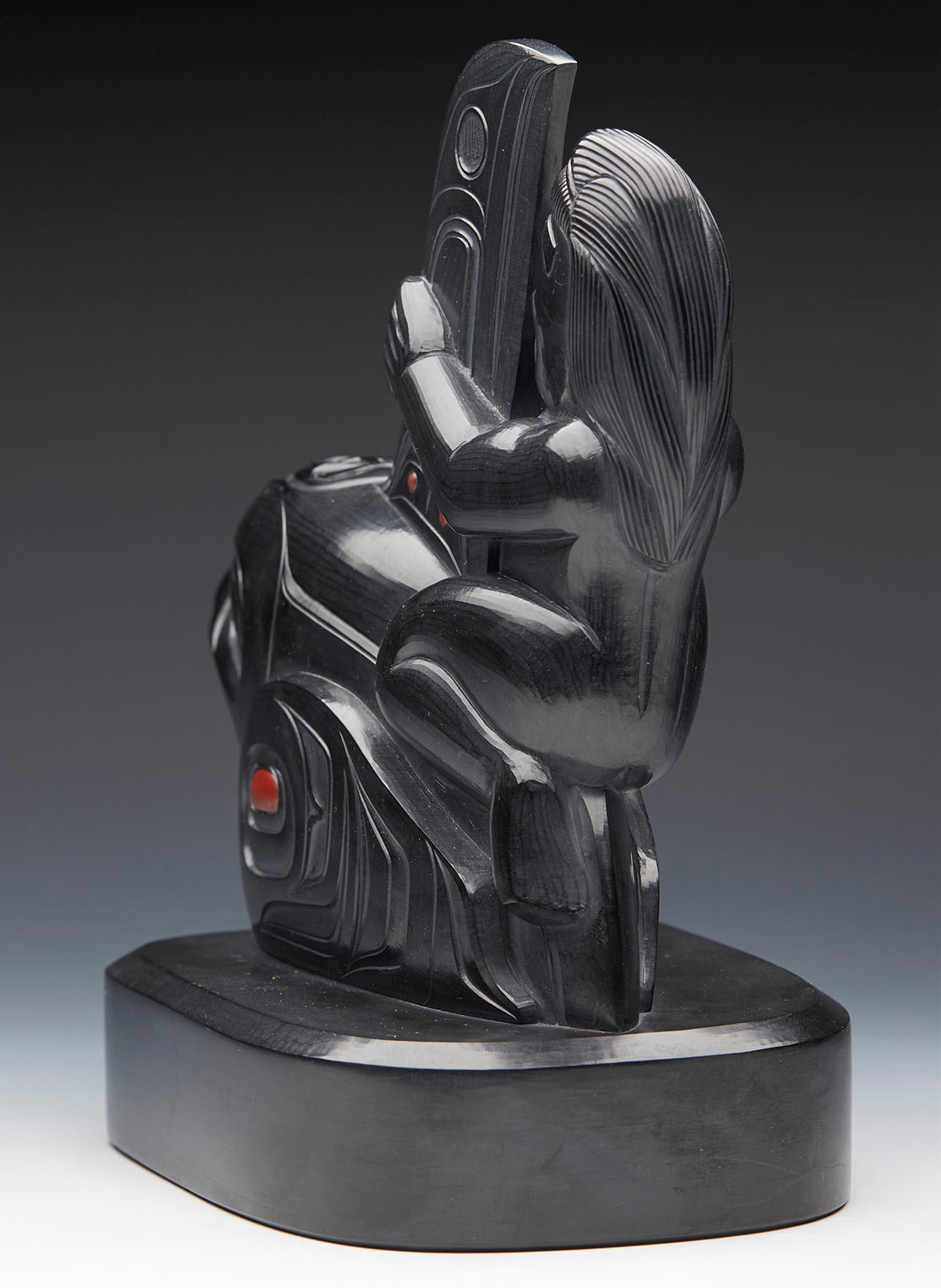 Haida Sgaan Supernatural Being Argillite Sculpture by Christian White, 2007 4