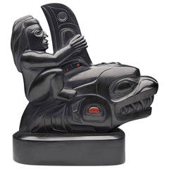 Haida Sgaan Übernatürliches Wesen Argillit-Skulptur von Christian White:: 2007