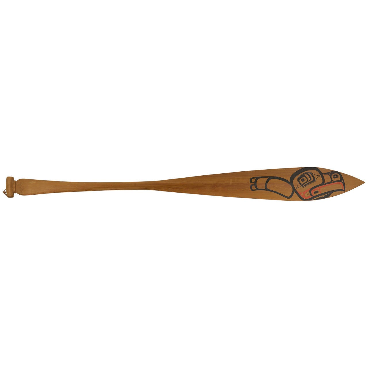 Haida Painted Red Cedar Wood Carved Paddle By Giitsxaa at 1stDibs