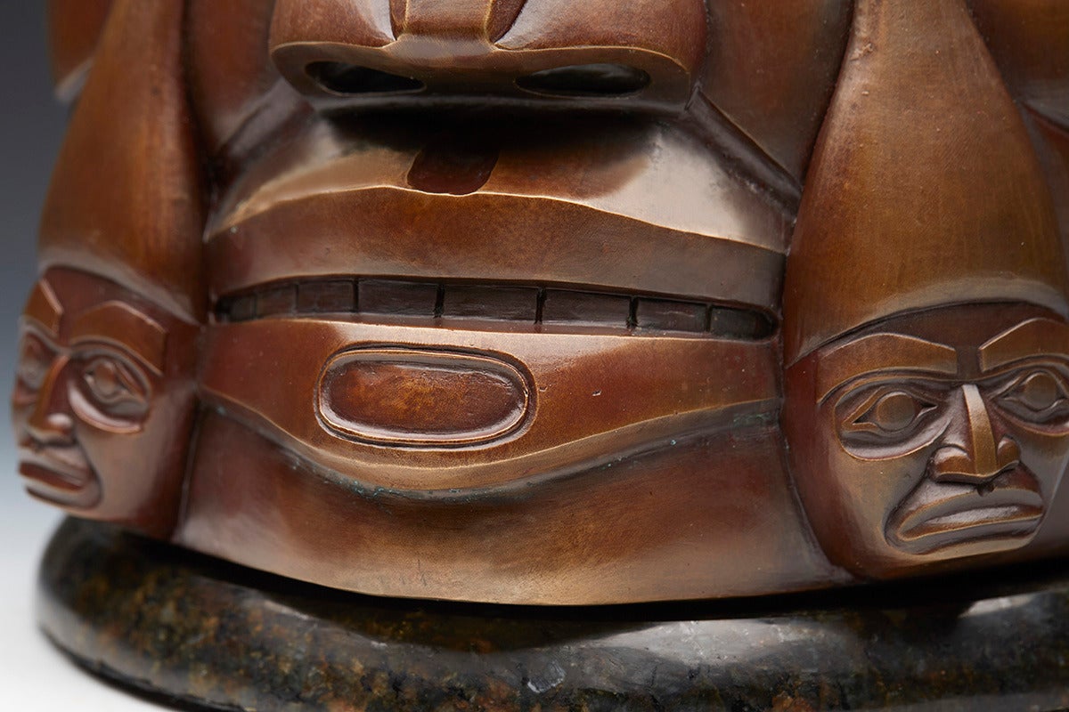 Haida Volcano Woman Bronze Limited Edition Sculpture by Christian White