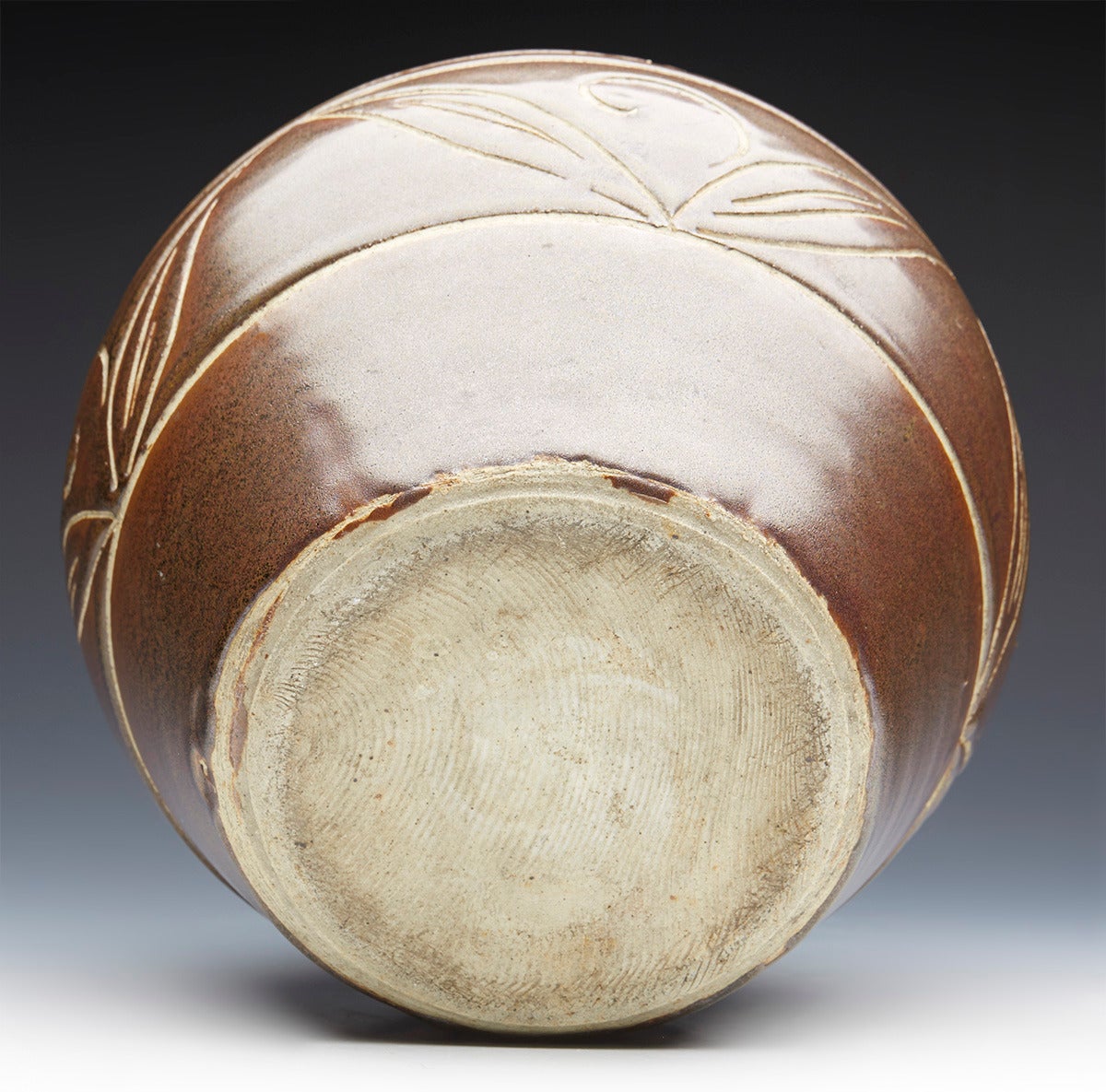 Poole Pottery Atlantis Incised Groove Vase by Jenny Haigh, circa 1975 1