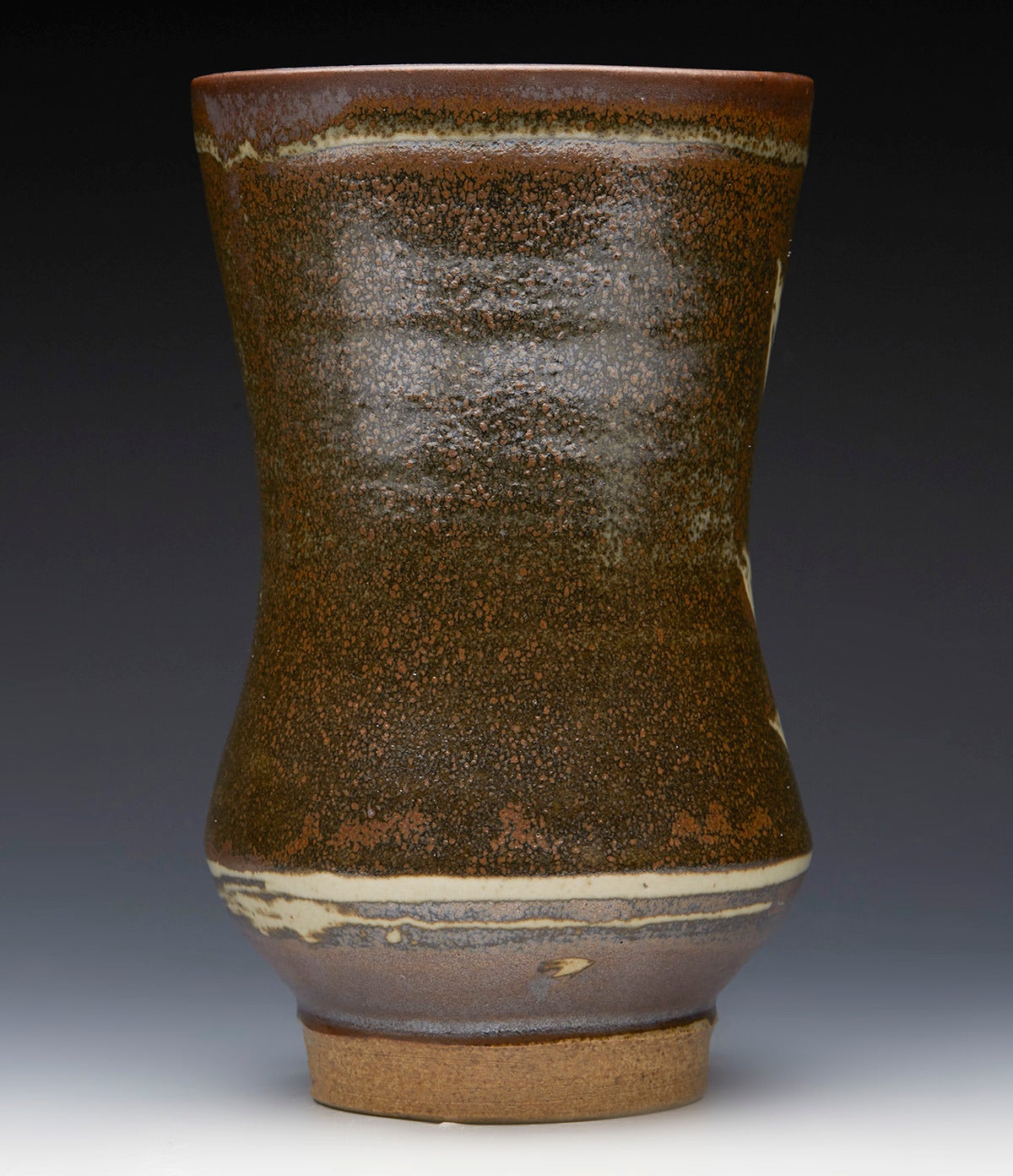 Glazed David Leach Studio Pottery Vase with Foliate Designs, 20th Century
