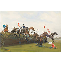 Charles Walter Simpson "The Grand National" Oil Painting, circa 1921