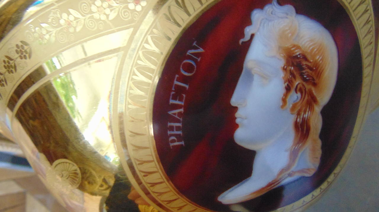 French A Rare Cameo Inlaid Empire Porcelain Bowl  For Sale