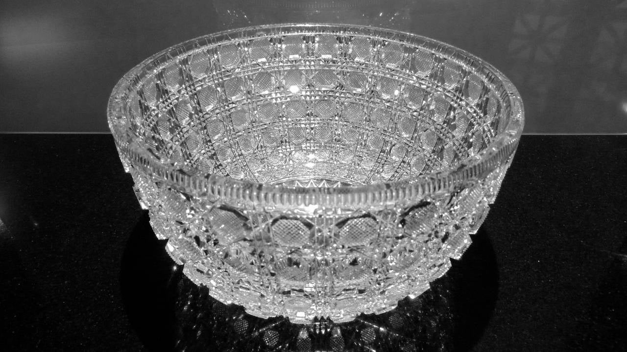 Rare American BrilliantCut Lead Crystal Bowl at 1stdibs