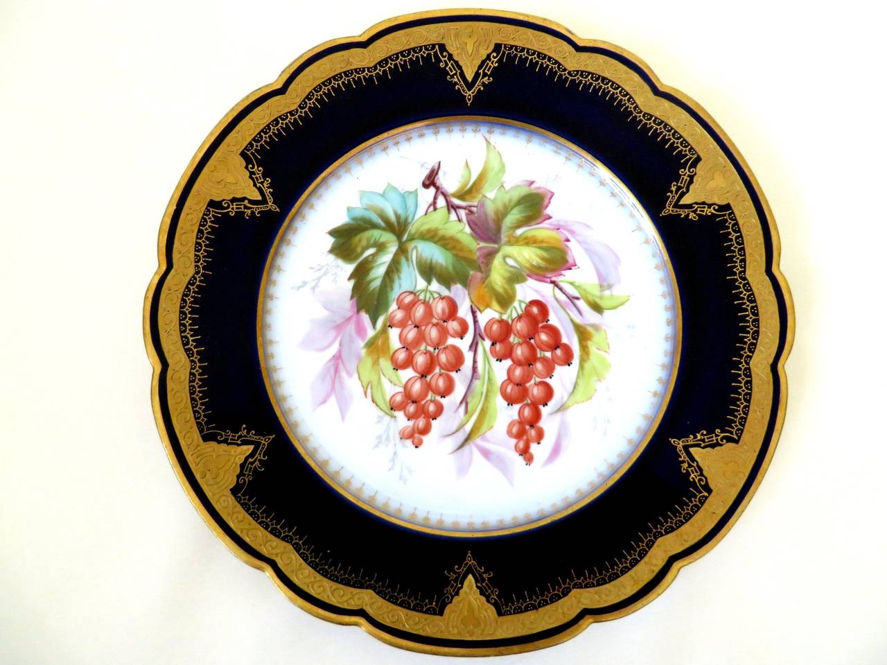 Porcelain Plates with Fruit Motifs For Sale at 1stDibs