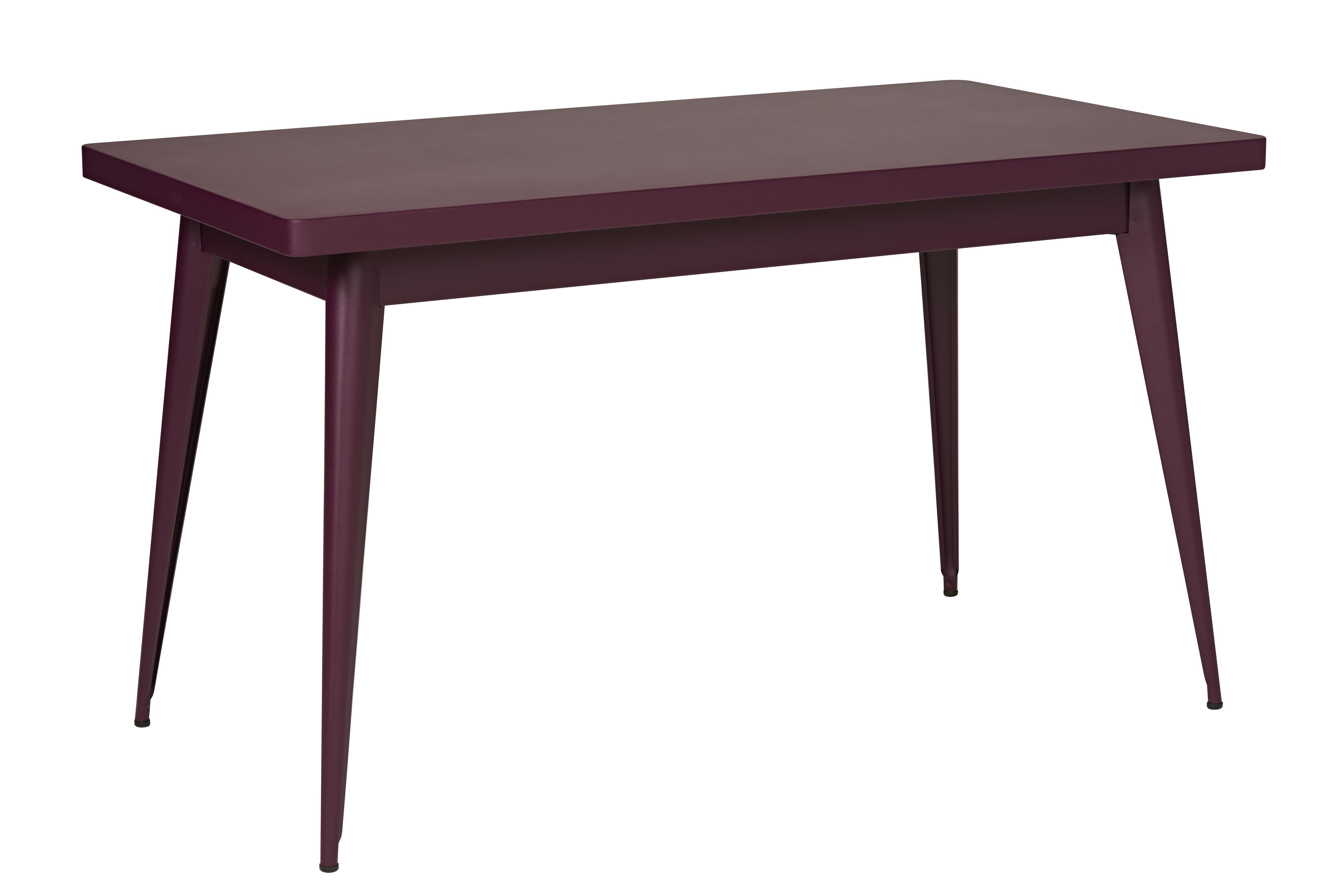 For Sale: Purple (Aubergine) 55 Small Table in Pop Colors by Jean Pauchard & Tolix 2
