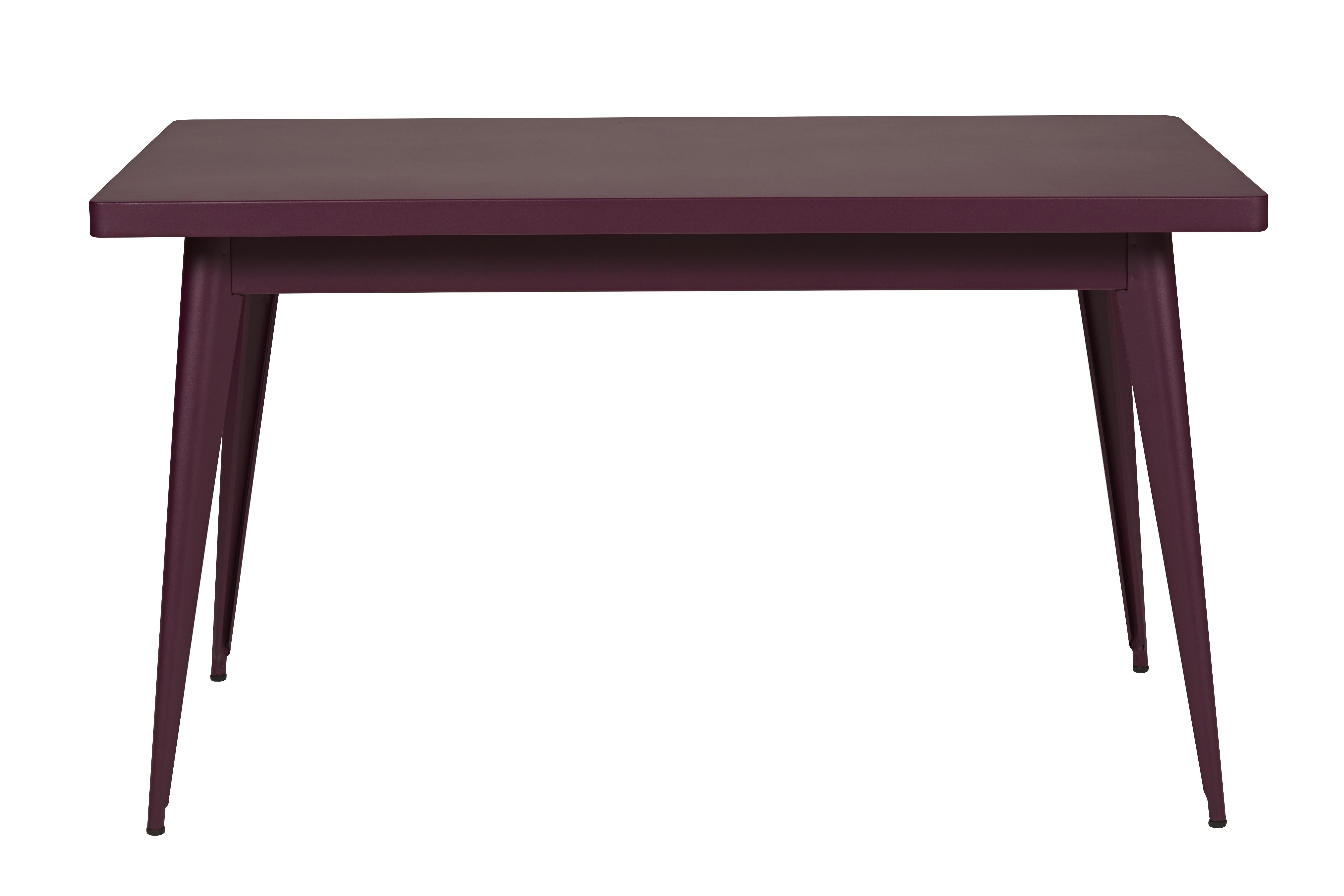 For Sale: Purple (Aubergine) 55 Small Table in Pop Colors by Jean Pauchard & Tolix 3