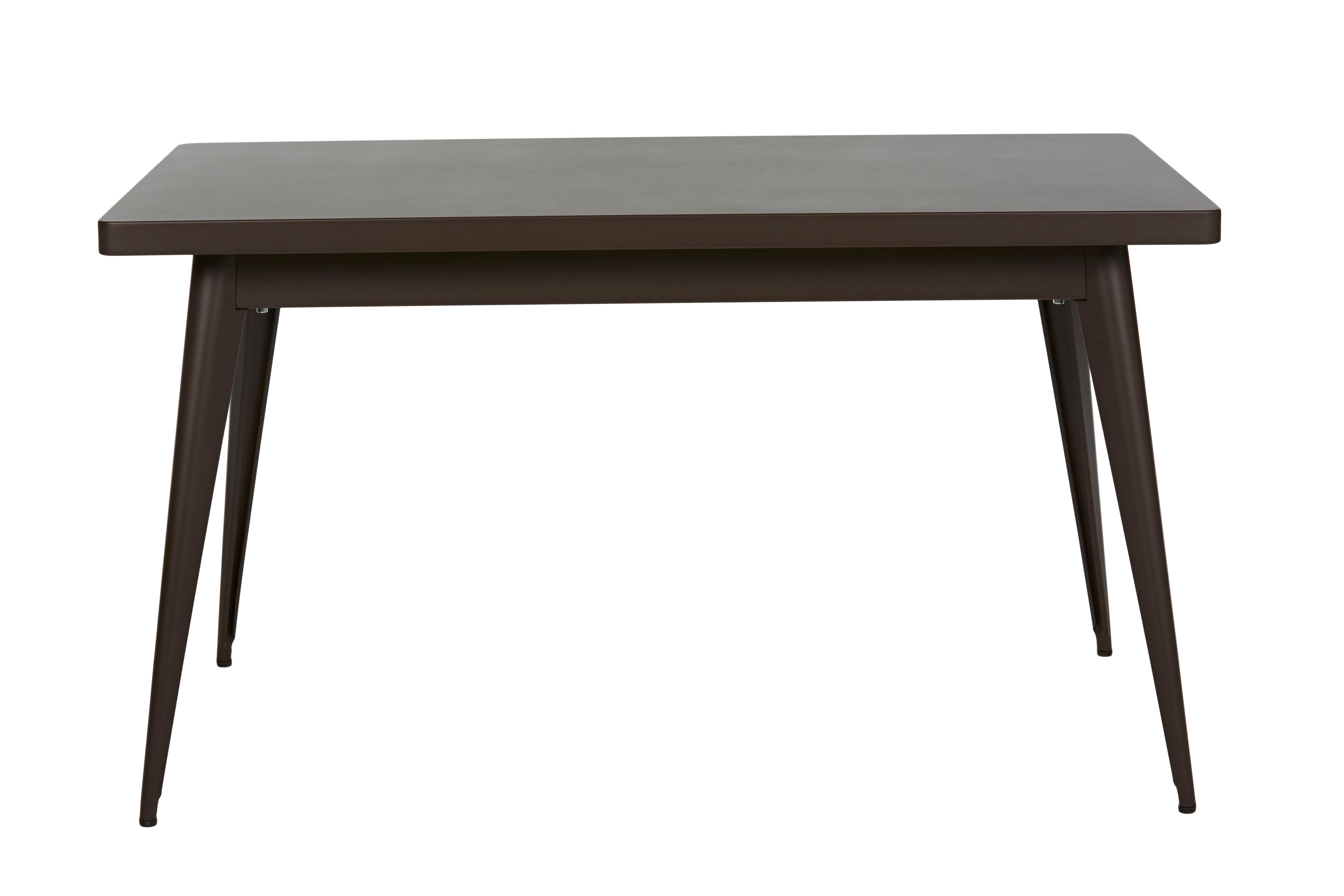 For Sale: Brown (Chocolat Noir) 55 Small Table in Pop Colors by Jean Pauchard & Tolix