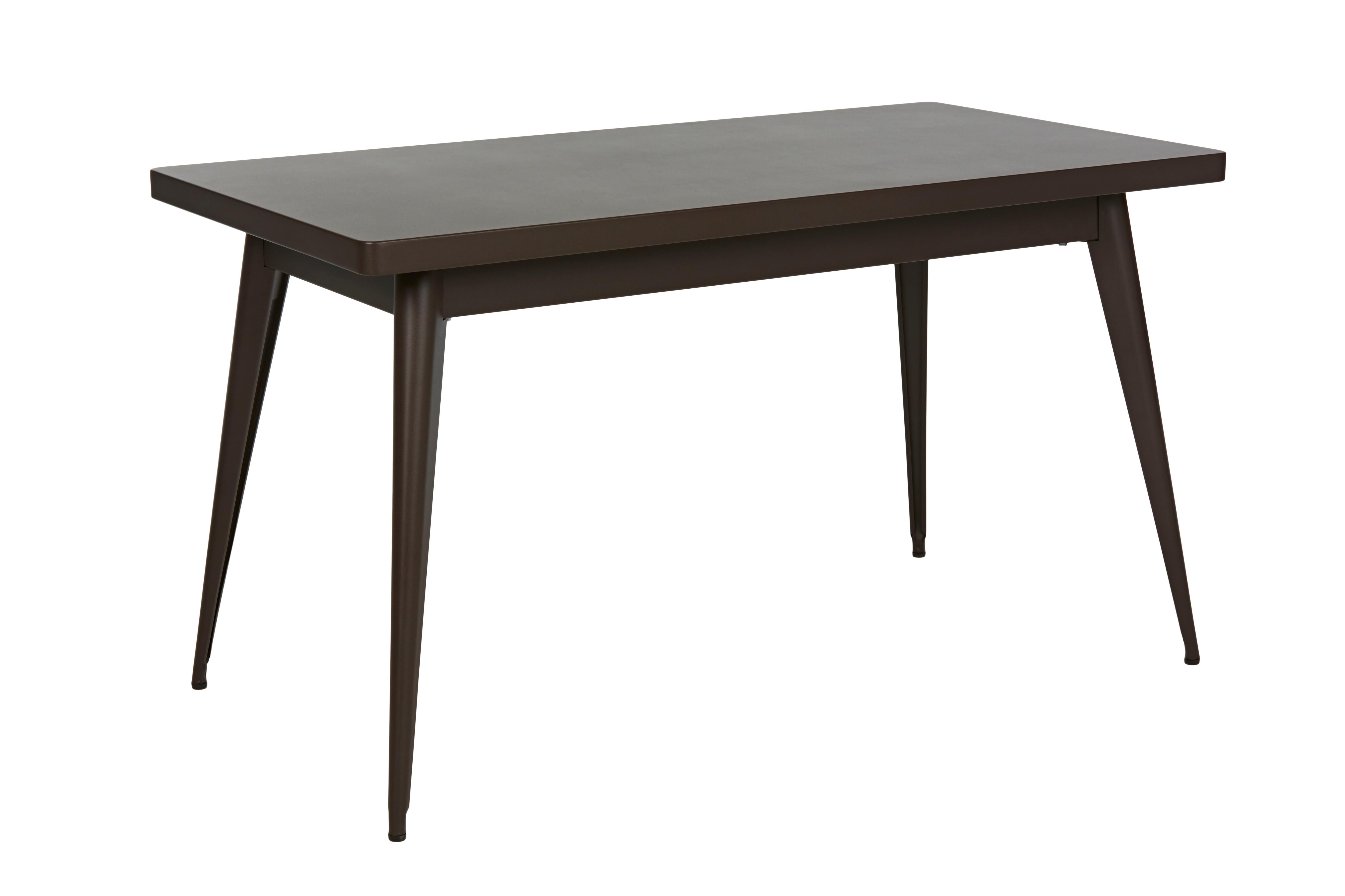 For Sale: Brown (Chocolat Noir) 55 Small Table in Pop Colors by Jean Pauchard & Tolix 2