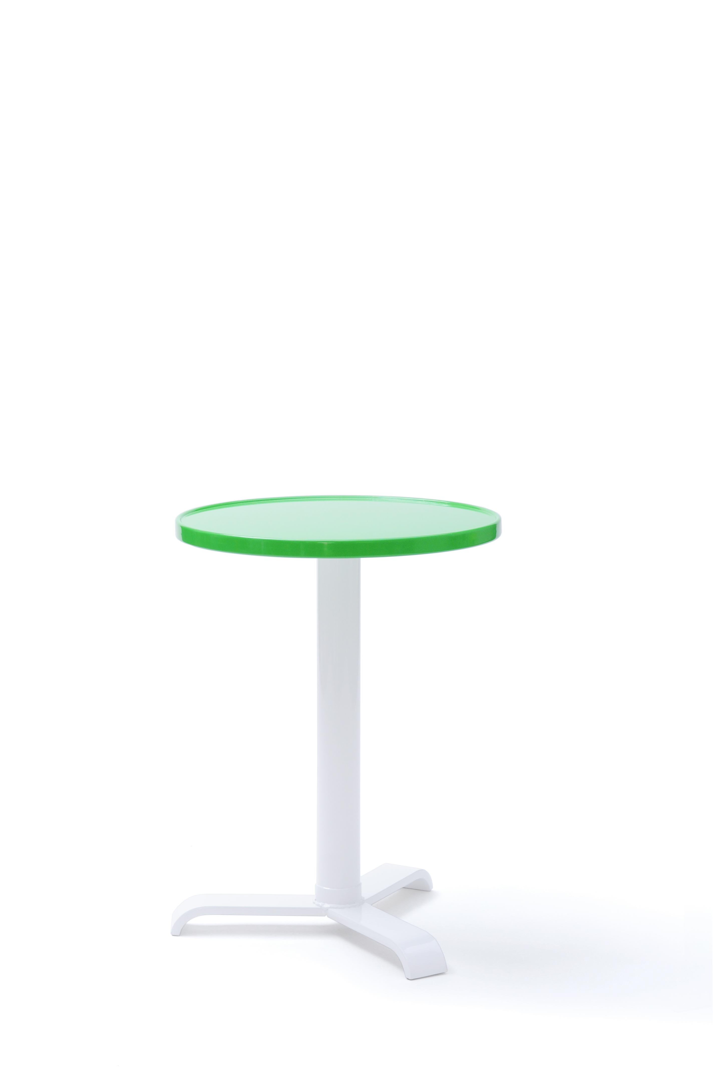 For Sale: White (Blanc) Gueridon 77 Small Round Pedestal Table in Essential Colors by Tolix 2