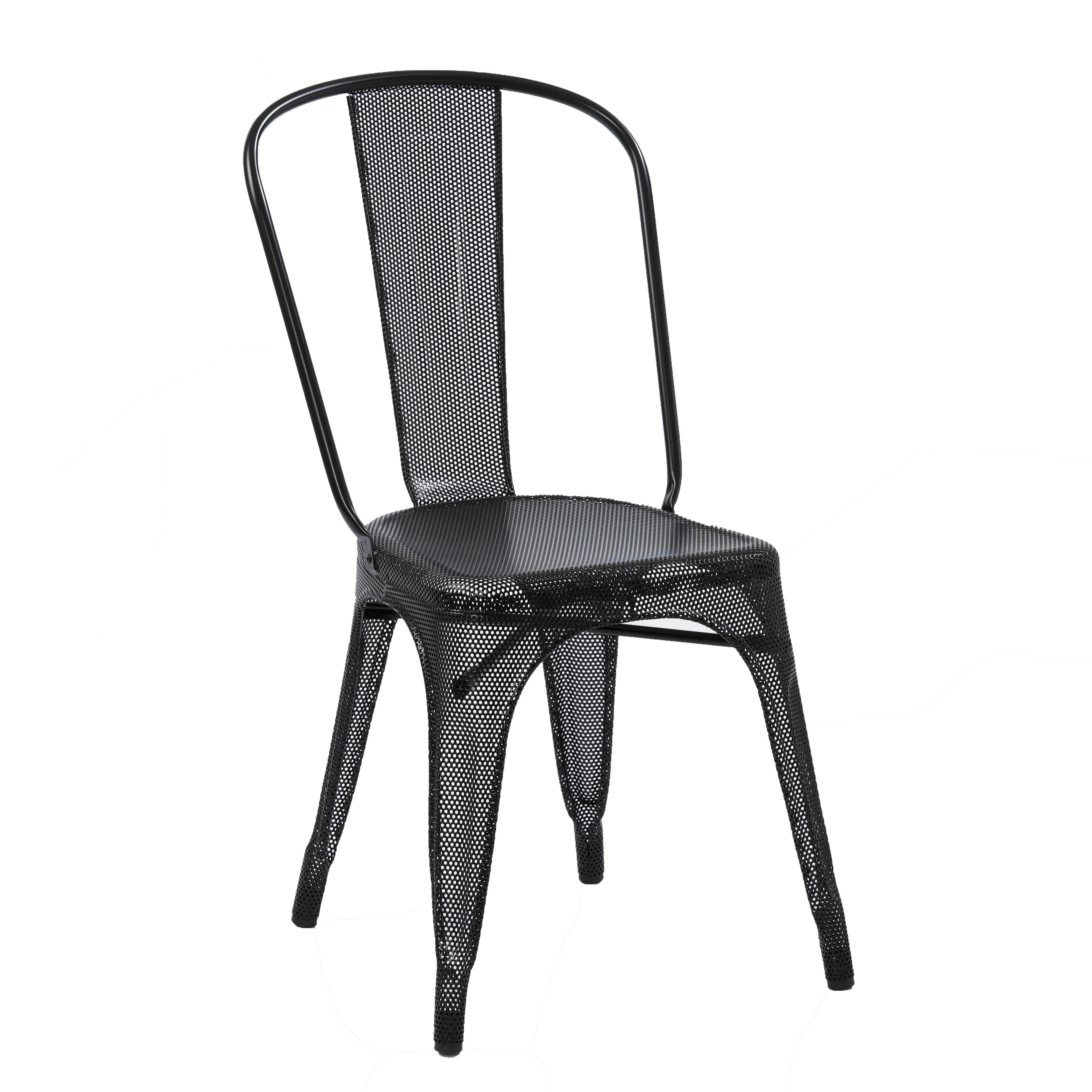 For Sale: Black (Noir) A-Chair Perforated in Essential Colors by Xavier Pauchard & Tolix