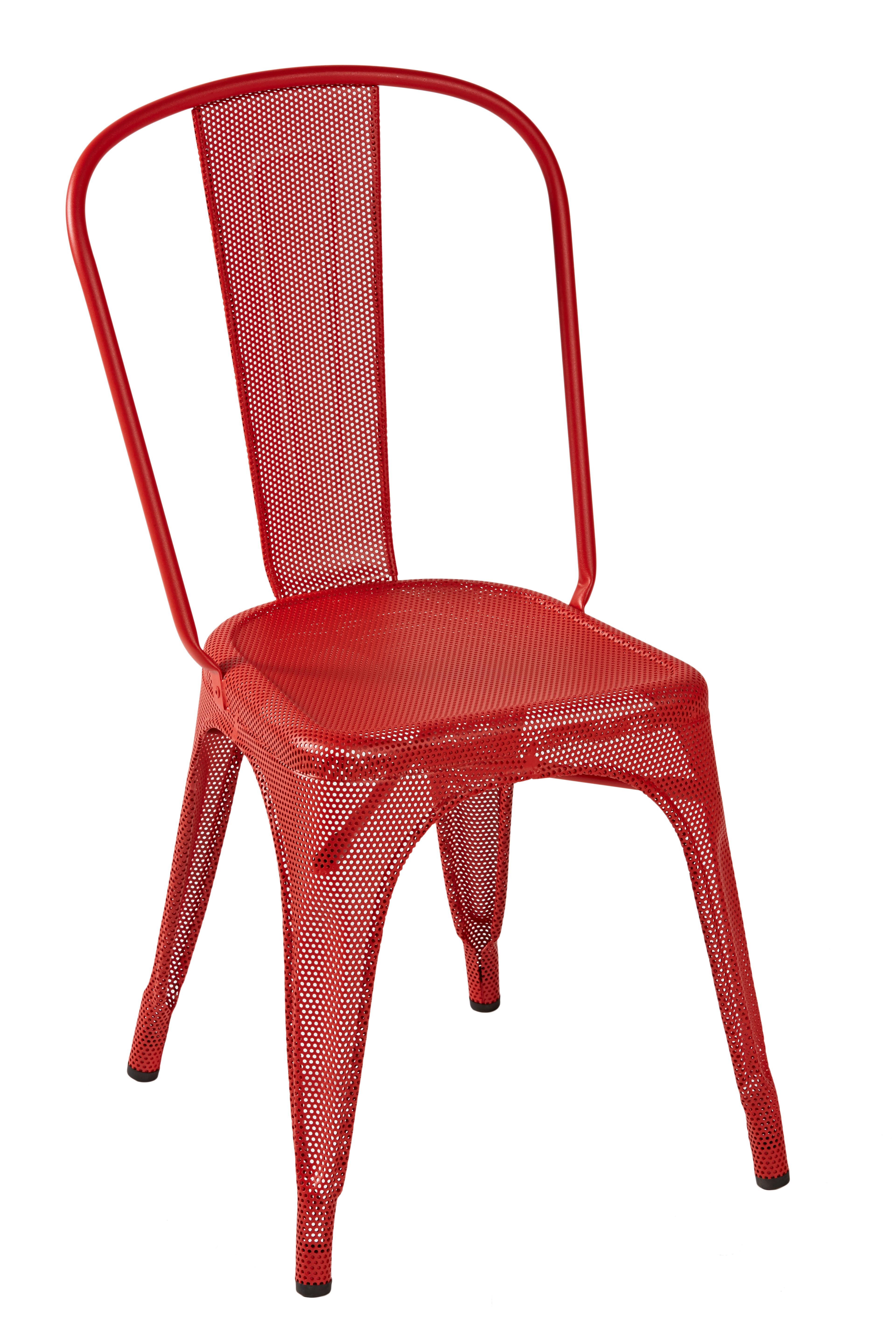 For Sale: Red (Piment) A-Chair Perforated in Essential Colors by Xavier Pauchard & Tolix 2