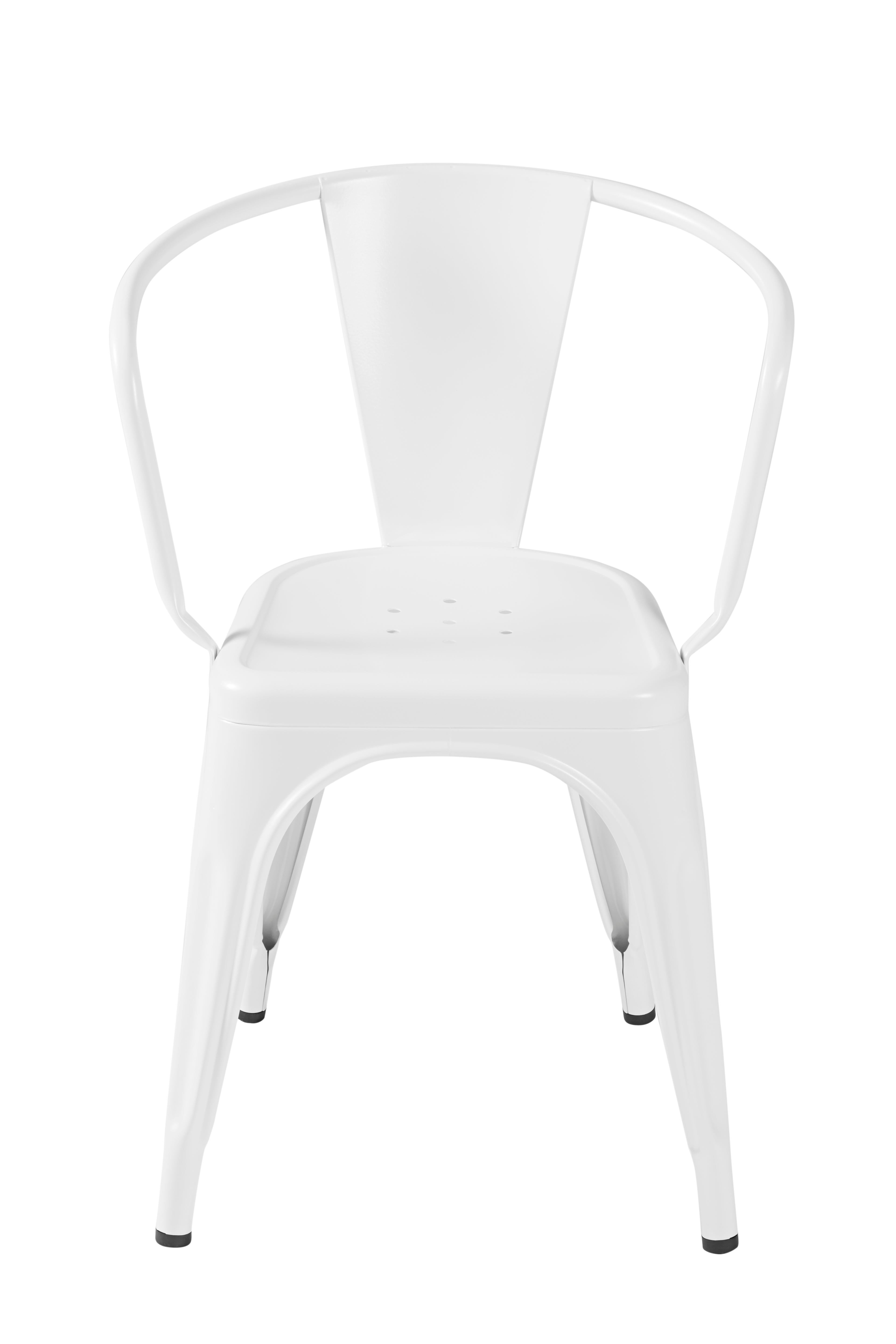 For Sale: White (Blanc) A56 Armchair in Essential Colors by Jean Pauchard & Tolix 2