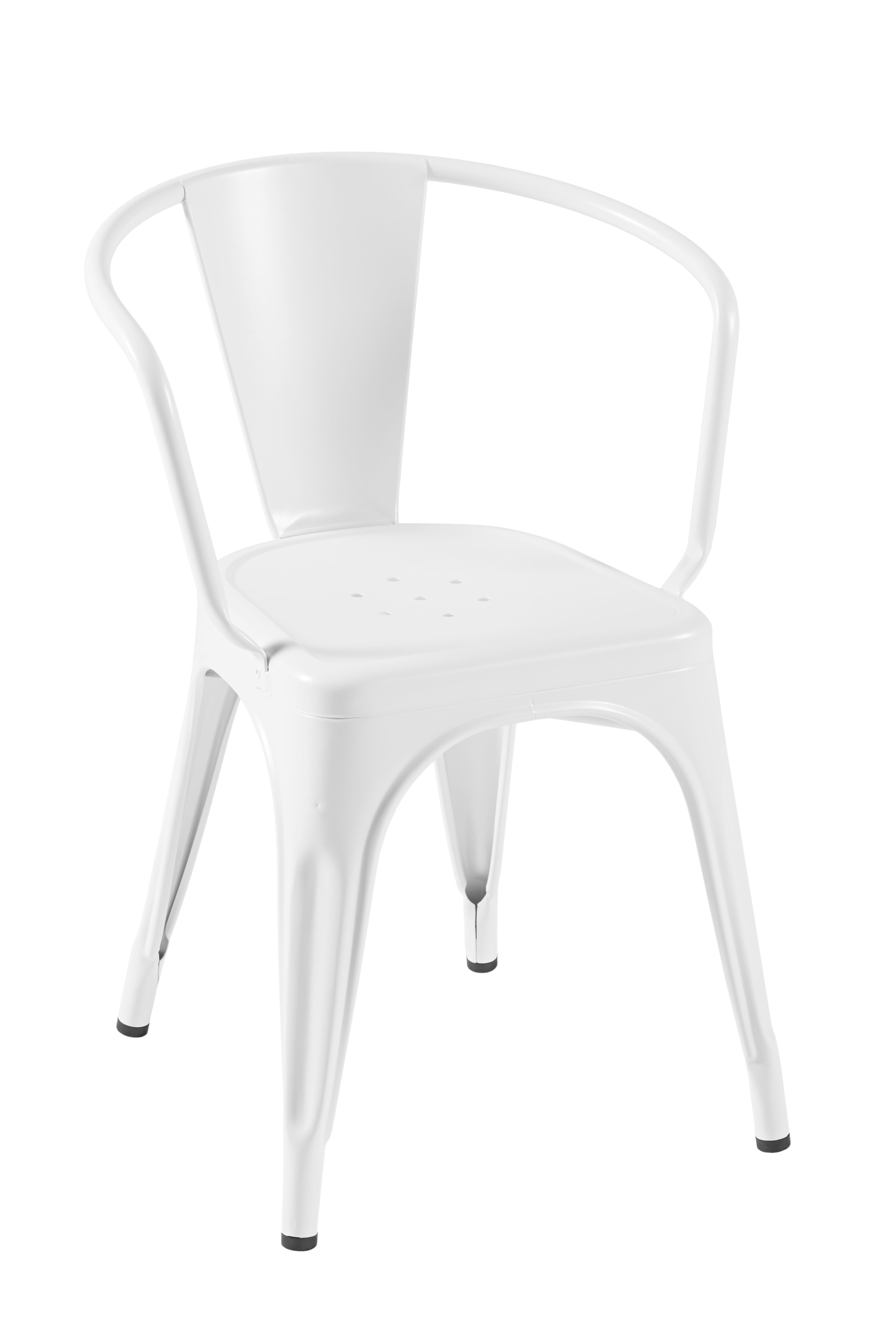 For Sale: White (Blanc) A56 Armchair in Essential Colors by Jean Pauchard & Tolix 3