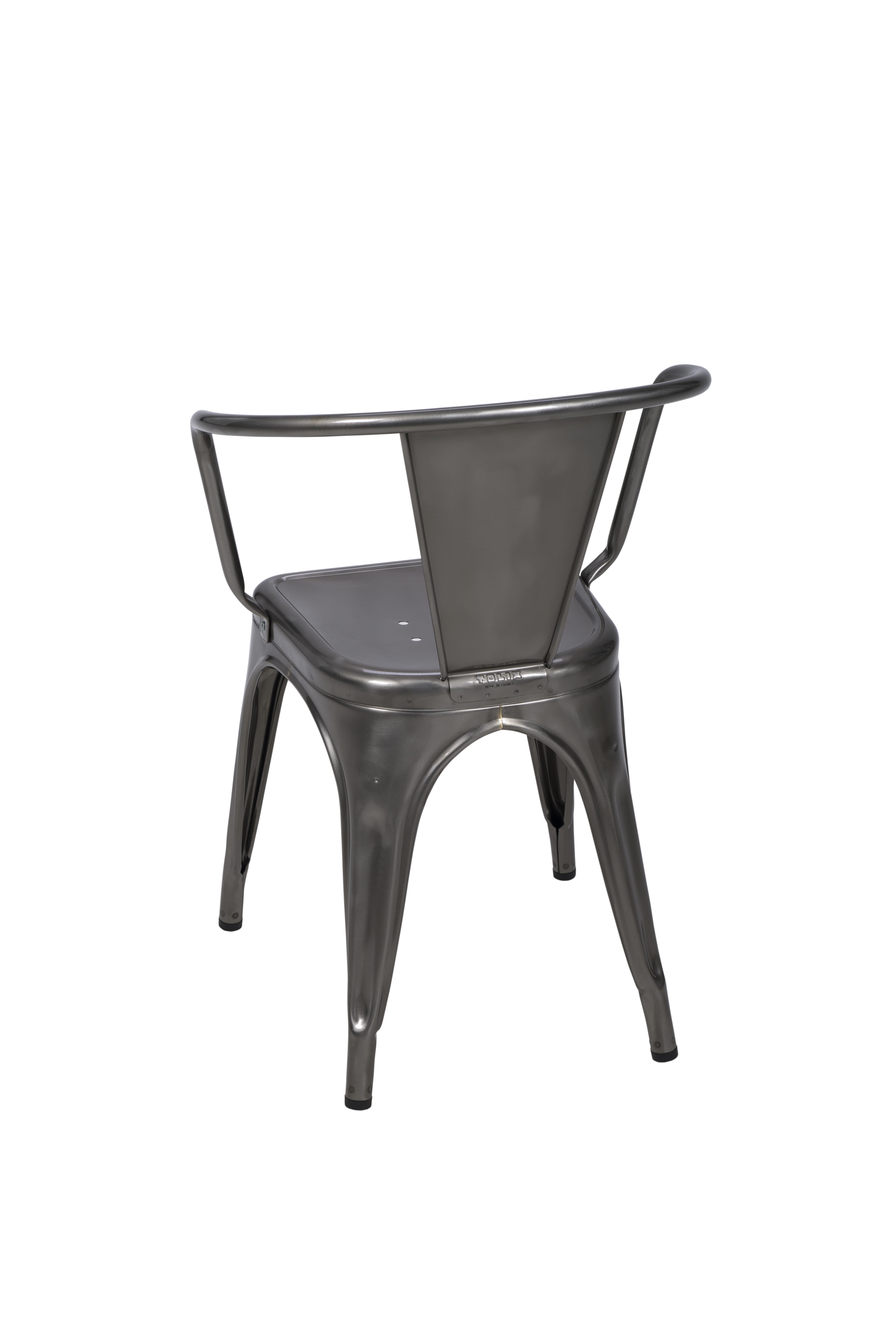 For Sale: Gray (Vernis Brilliant) A56 Armchair in Essential Colors by Jean Pauchard & Tolix 3