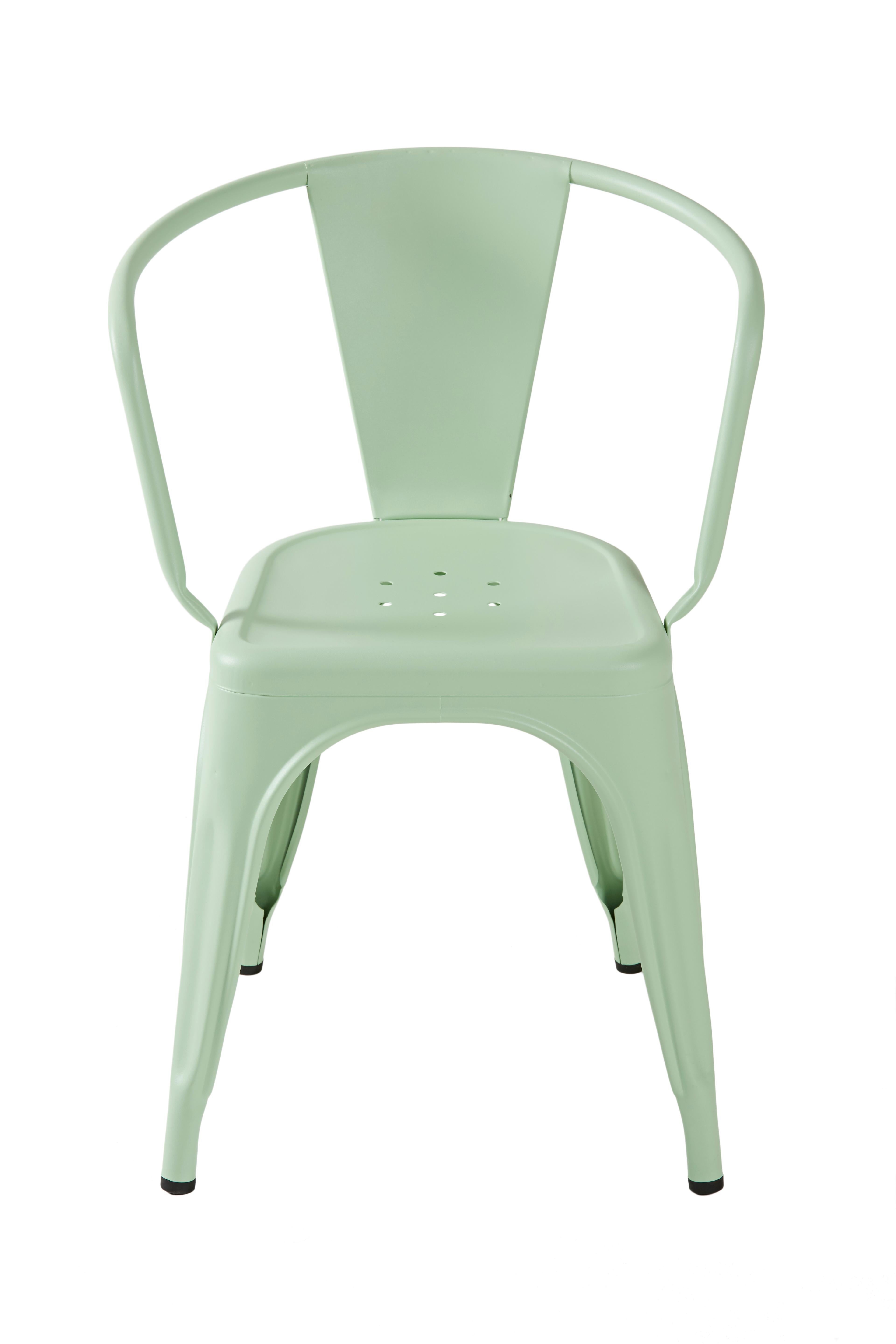 For Sale: Green (Vert Anis) A56 Armchair in Pop Colors by Jean Pauchard & Tolix 2