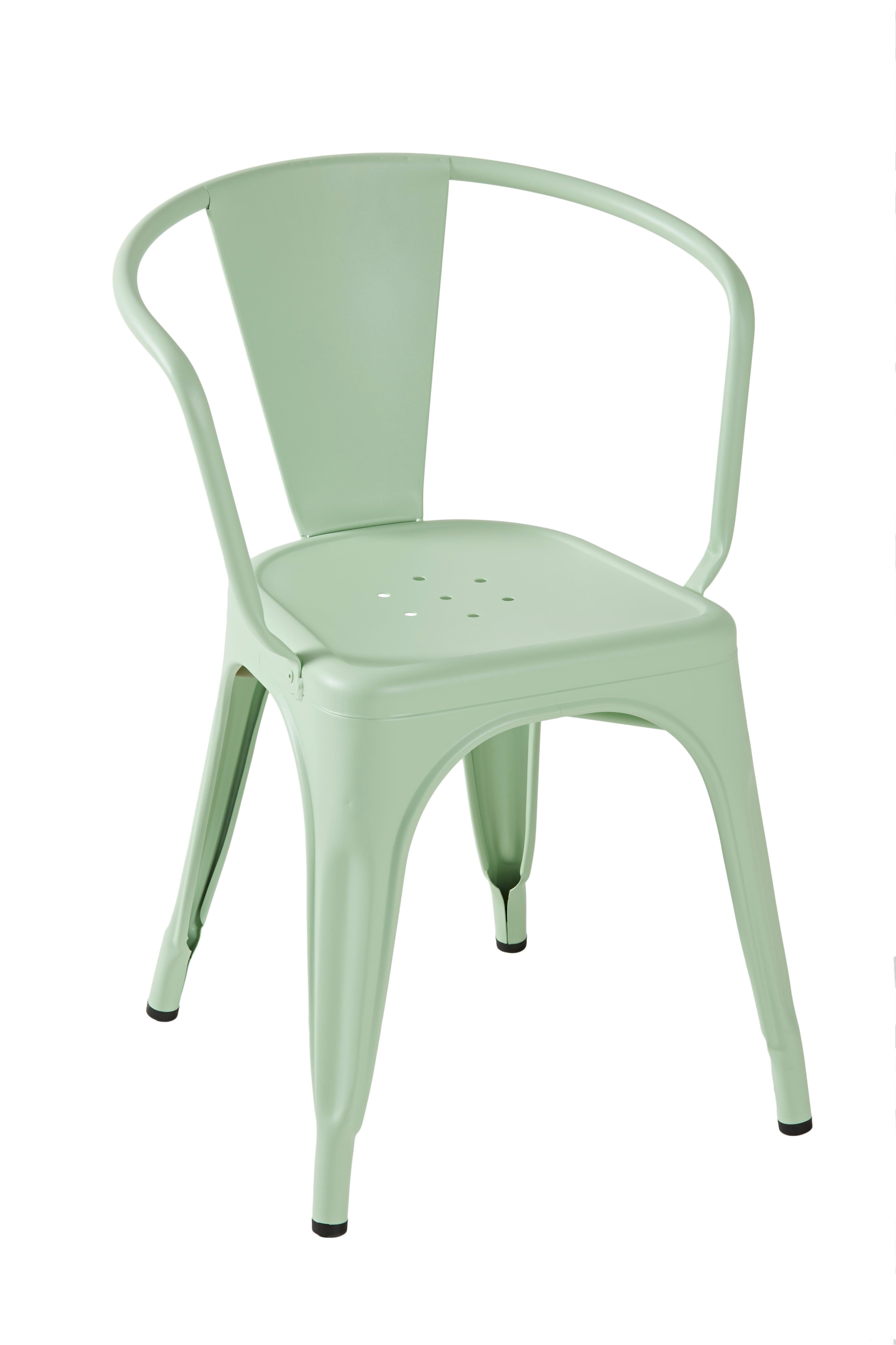 For Sale: Green (Vert Anis) A56 Armchair in Pop Colors by Jean Pauchard & Tolix 3
