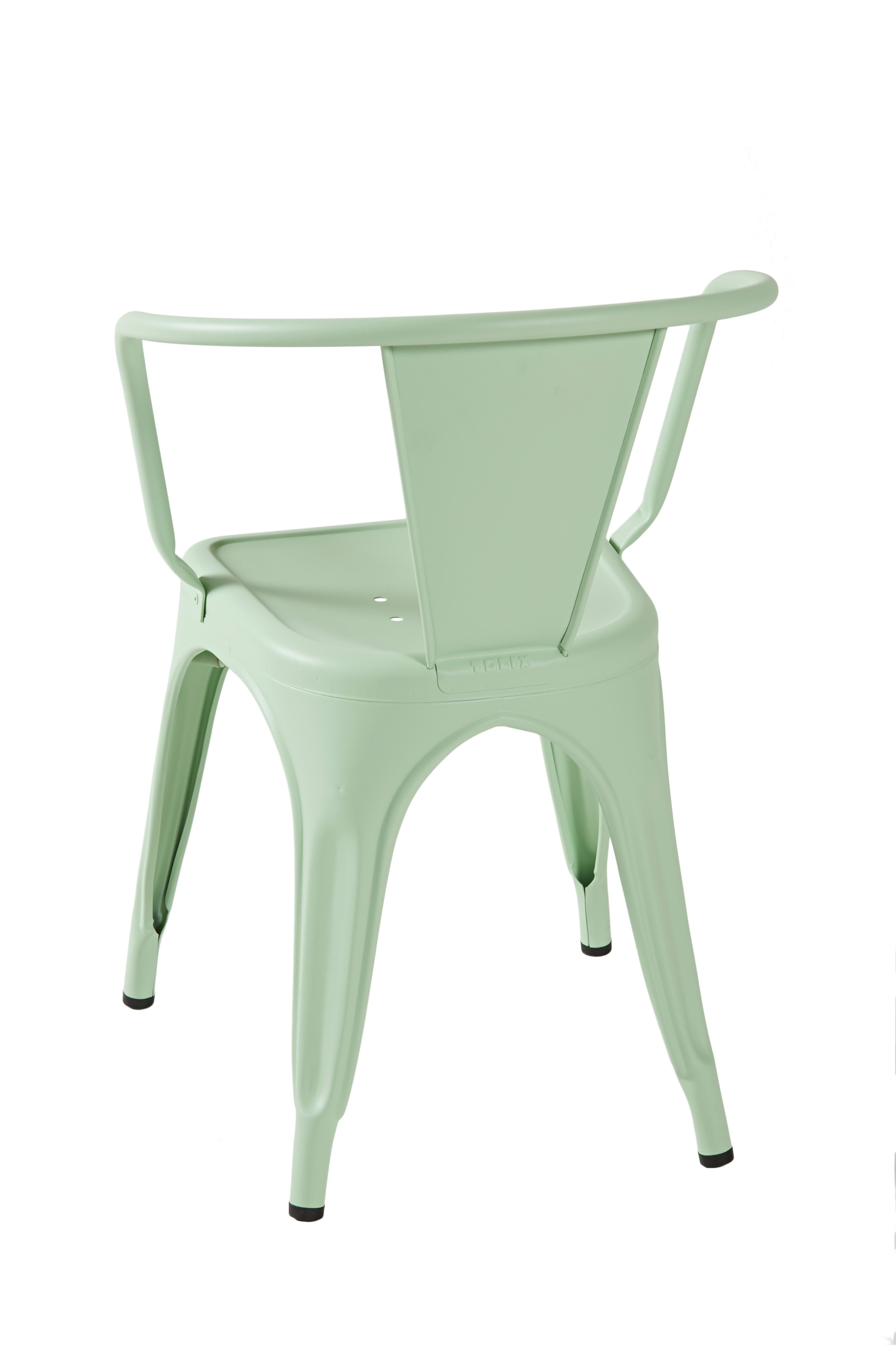 For Sale: Green (Vert Anis) A56 Armchair in Pop Colors by Jean Pauchard & Tolix 4