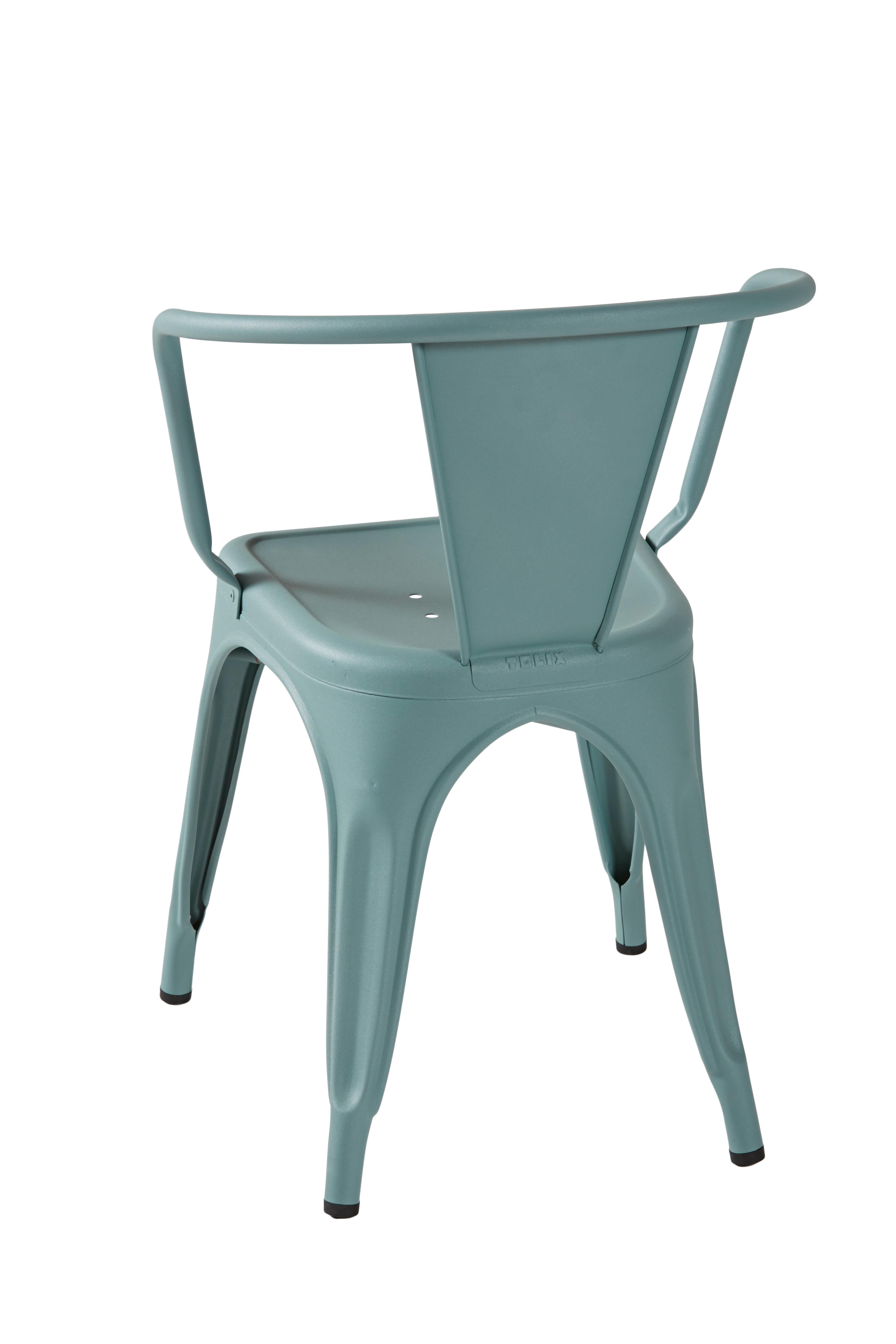 For Sale: Green (Vert Lichen) A56 Armchair in Pop Colors by Jean Pauchard & Tolix 3