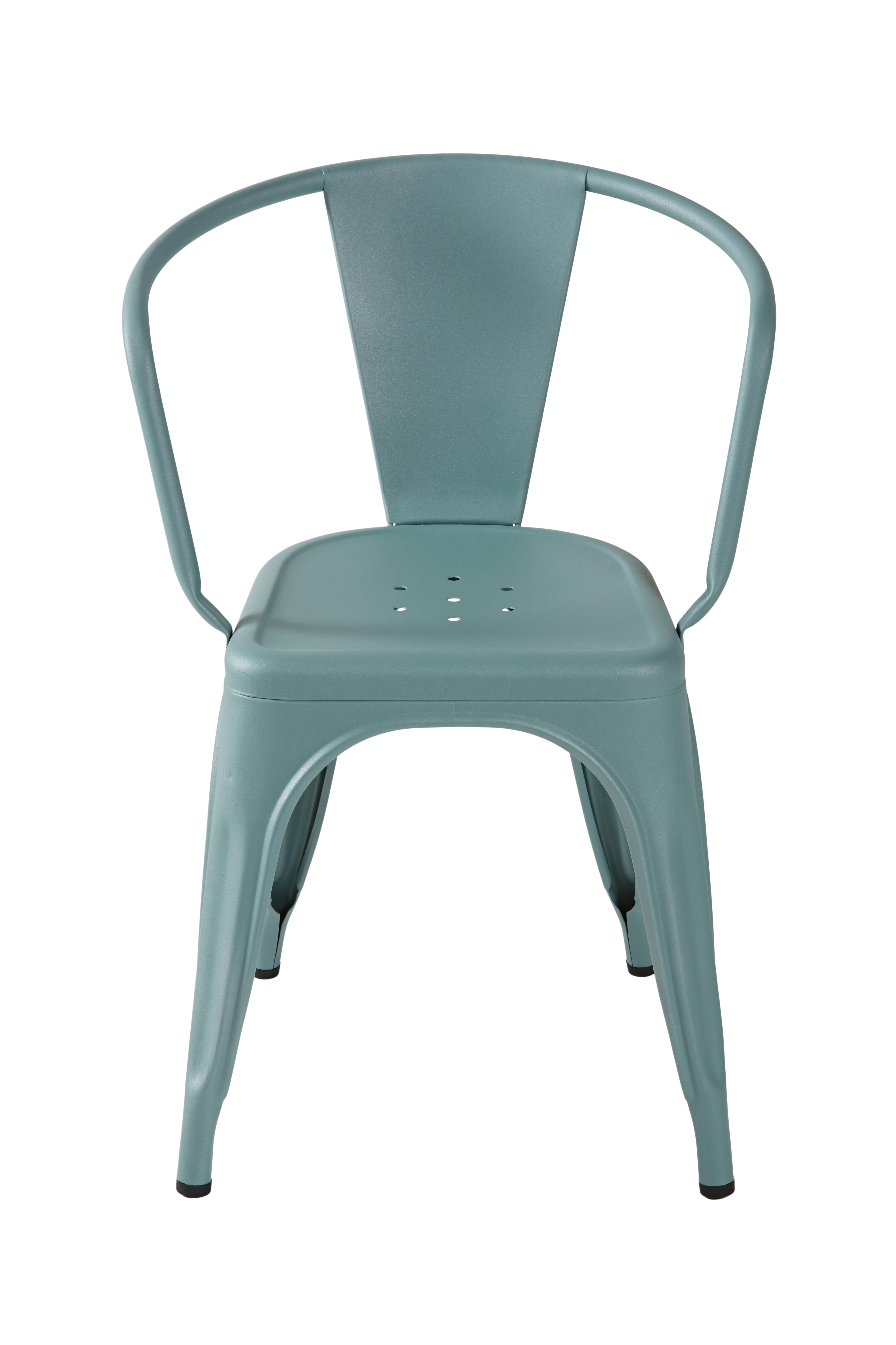 For Sale: Green (Vert Lichen) A56 Armchair in Pop Colors by Jean Pauchard & Tolix