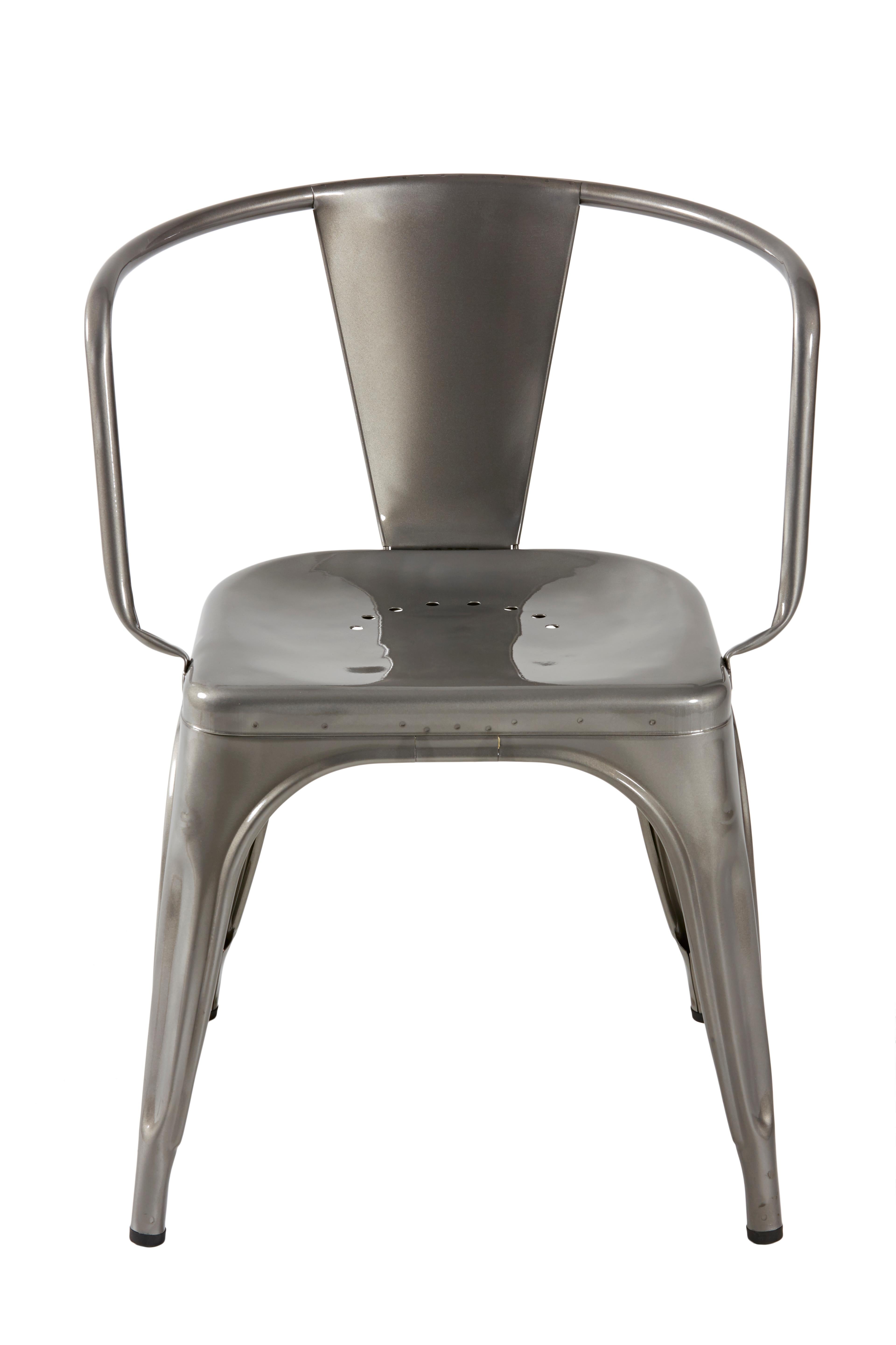 For Sale: Gray (Vernis Brilliant) AC16 Armchair Indoor in Essential Colors by Chantal Andriot & Tolix 2