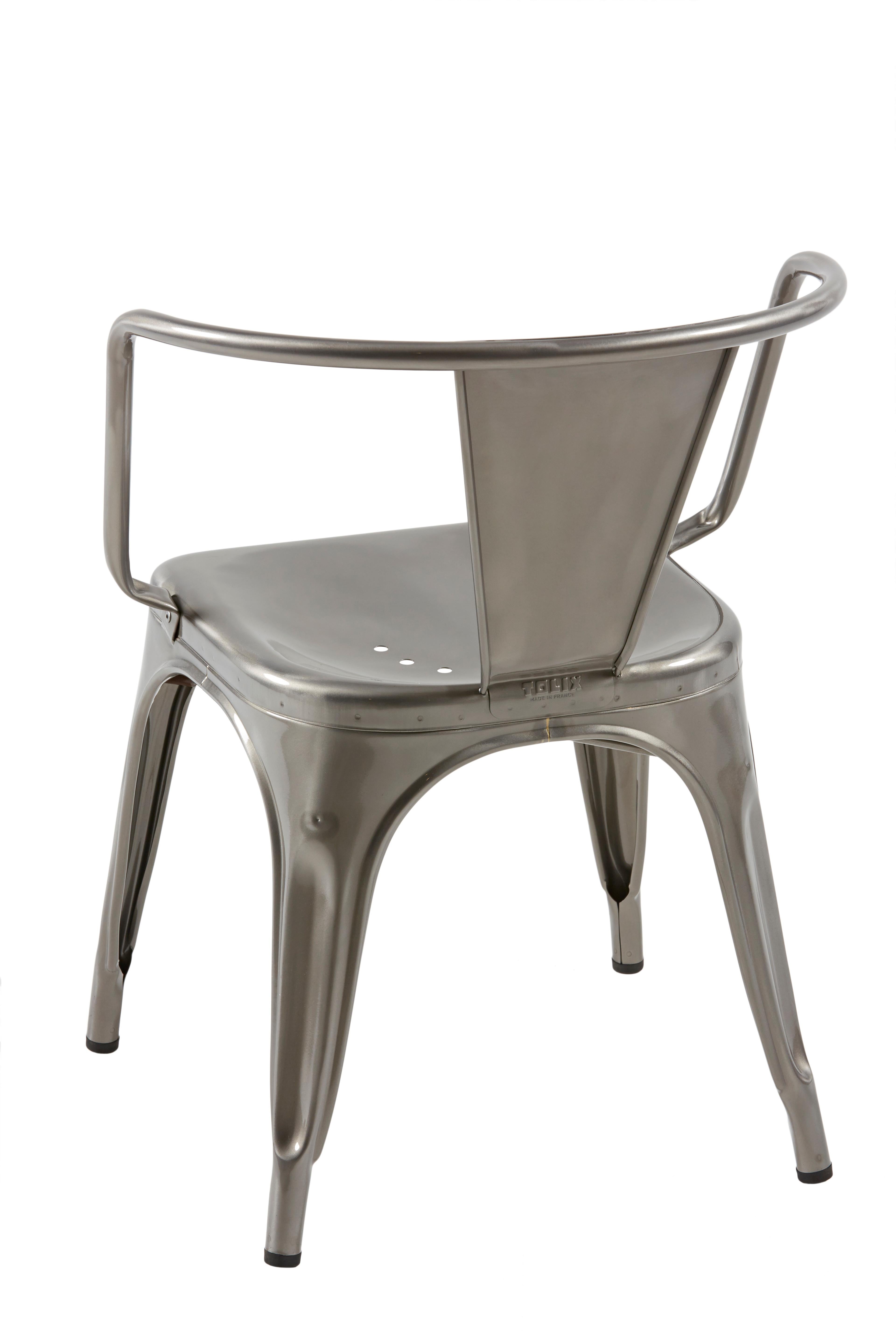 For Sale: Gray (Vernis Brilliant) AC16 Armchair Indoor in Essential Colors by Chantal Andriot & Tolix 4