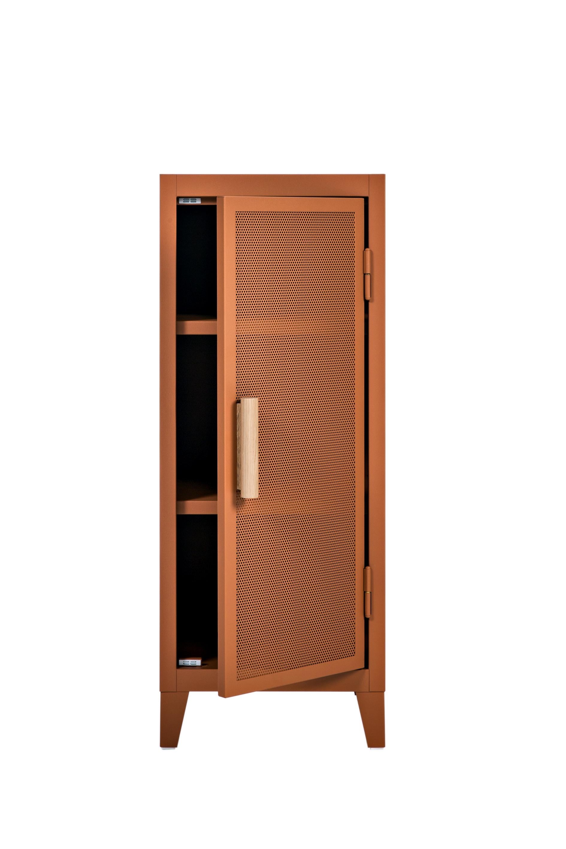 For Sale: Orange (Terracotta) B1 Perforated Low Locker in Pop Colors by Chantal Andriot and Tolix 3