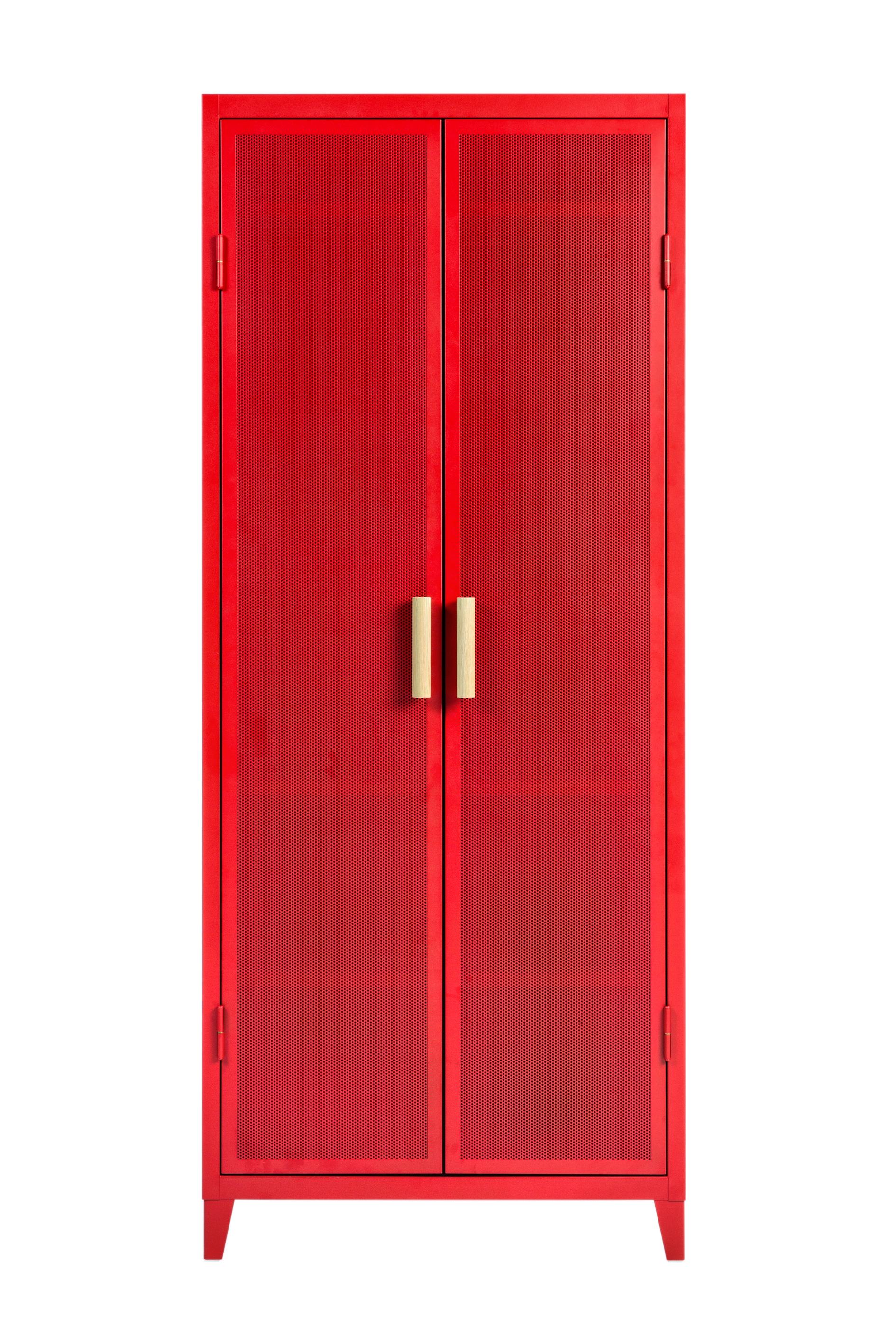 For Sale: Red (Poivron) B2 Perforated High Locker in Essential Colors by Chantal Andriot and Tolix 2