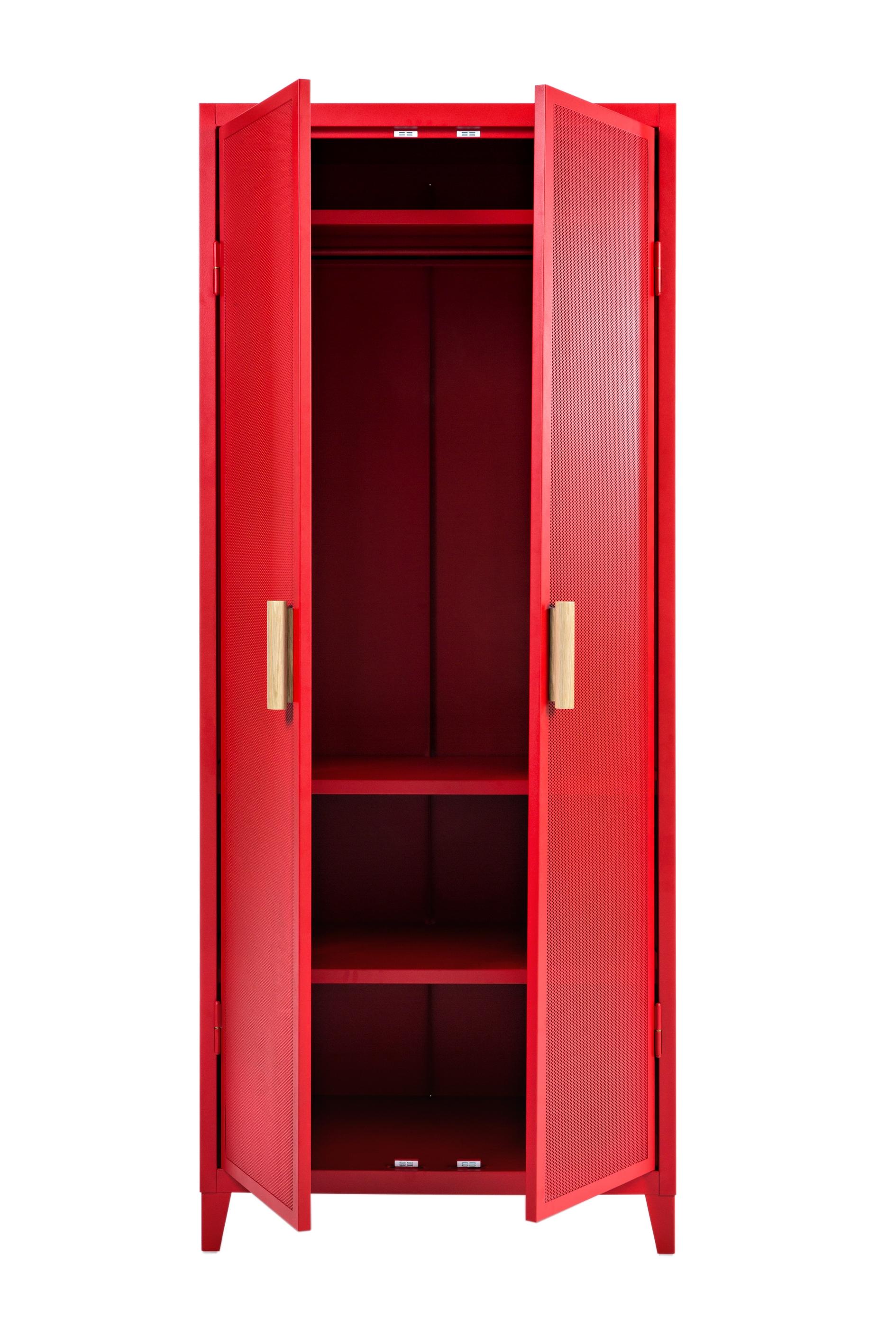 For Sale: Red (Poivron) B2 Perforated High Locker in Essential Colors by Chantal Andriot and Tolix 3