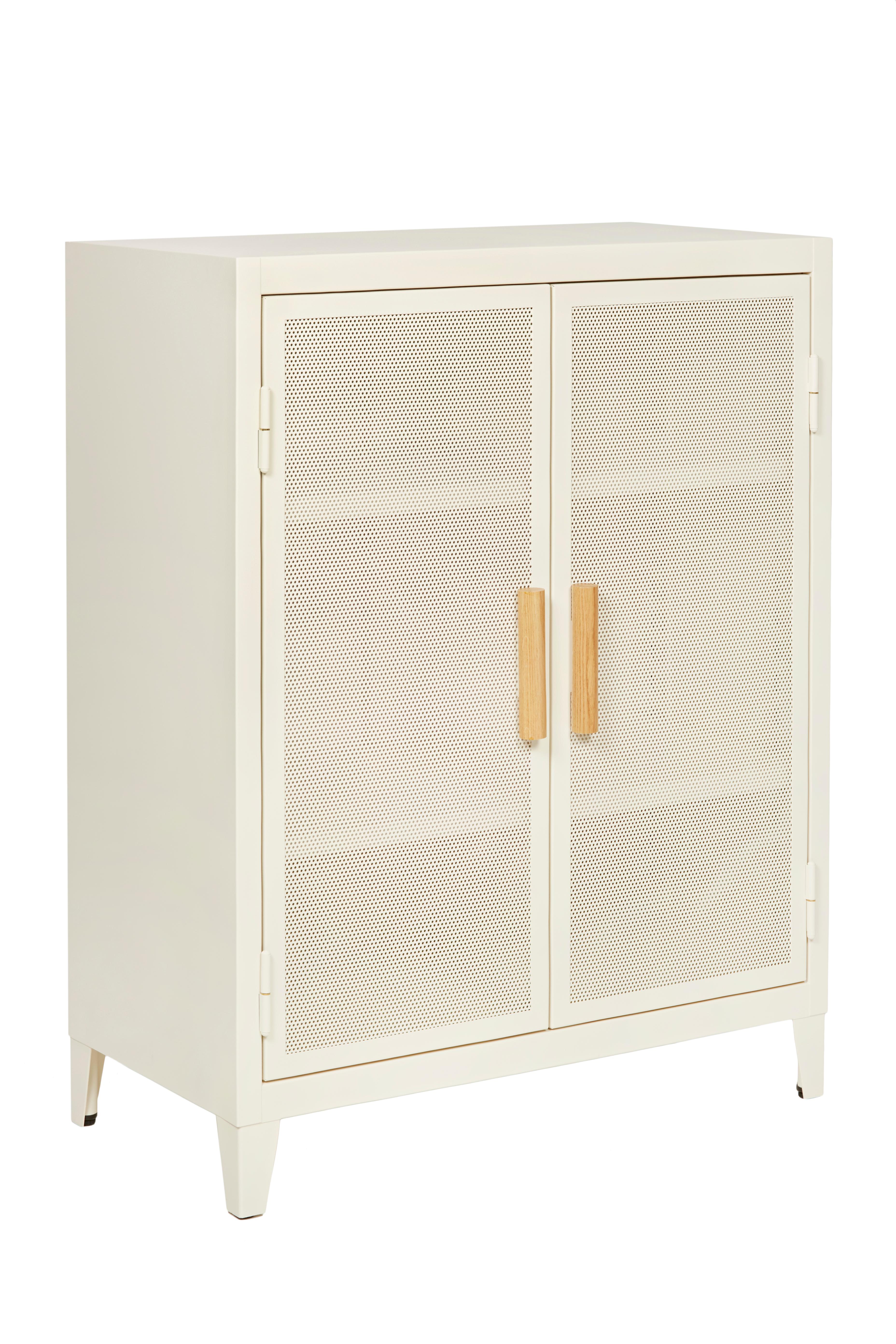 For Sale: White (Ivoire) B2 Perforated Low Locker in Essential Colors by Chantal Andriot and Tolix 3