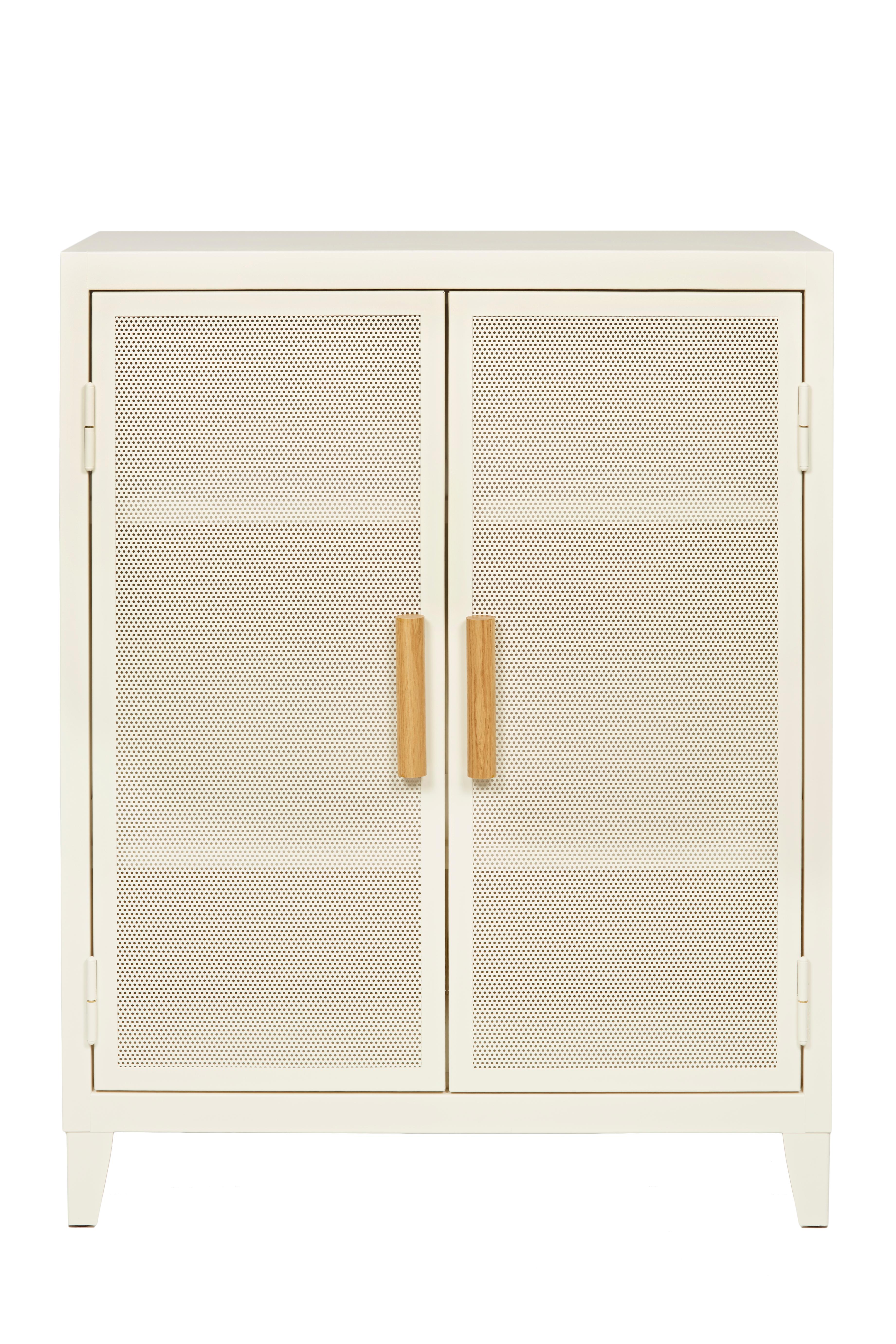 For Sale: White (Ivoire) B2 Perforated Low Locker in Essential Colors by Chantal Andriot and Tolix 2