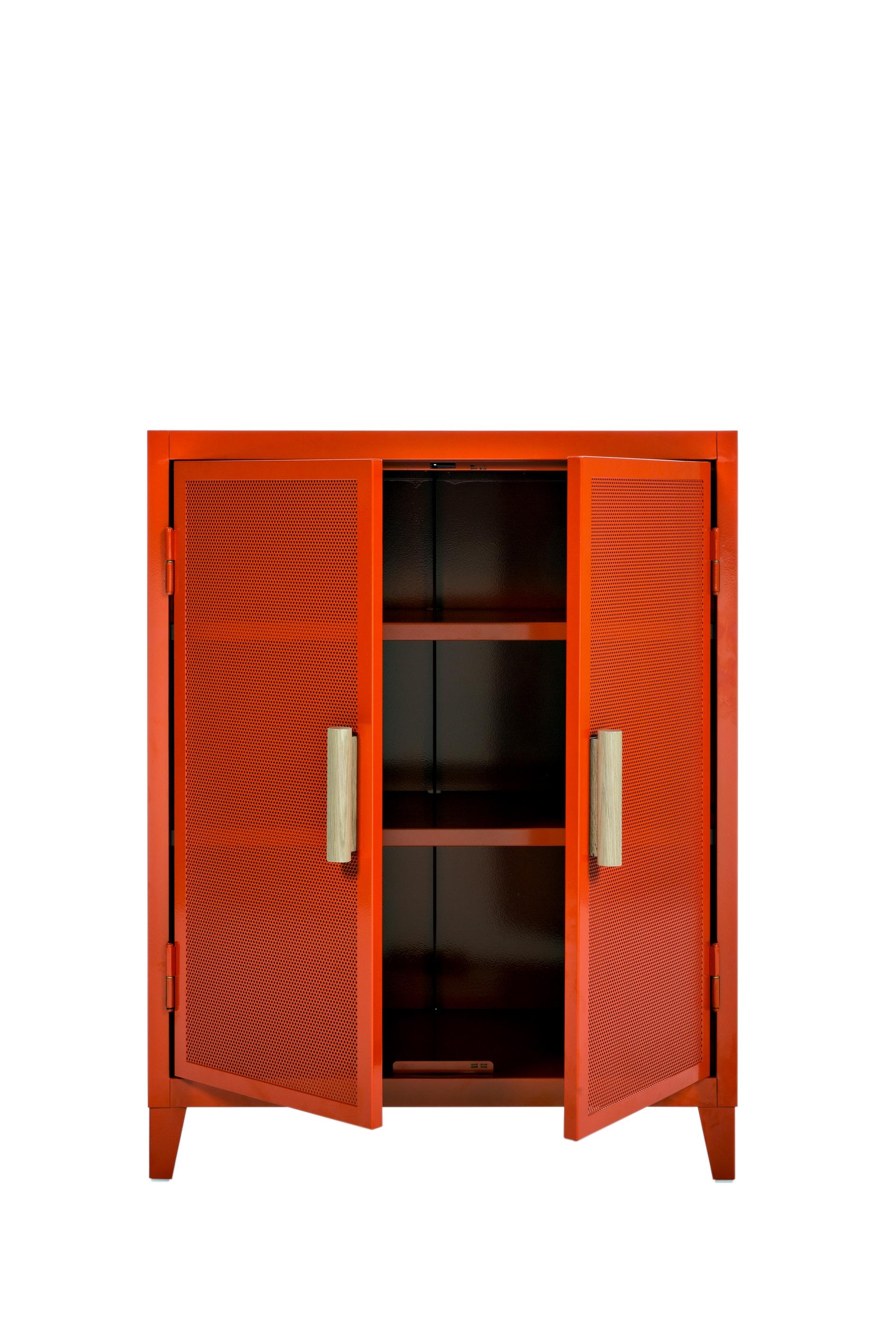 For Sale: Orange (Potiron) B2 Perforated Low Locker in Essential Colors by Chantal Andriot and Tolix 2