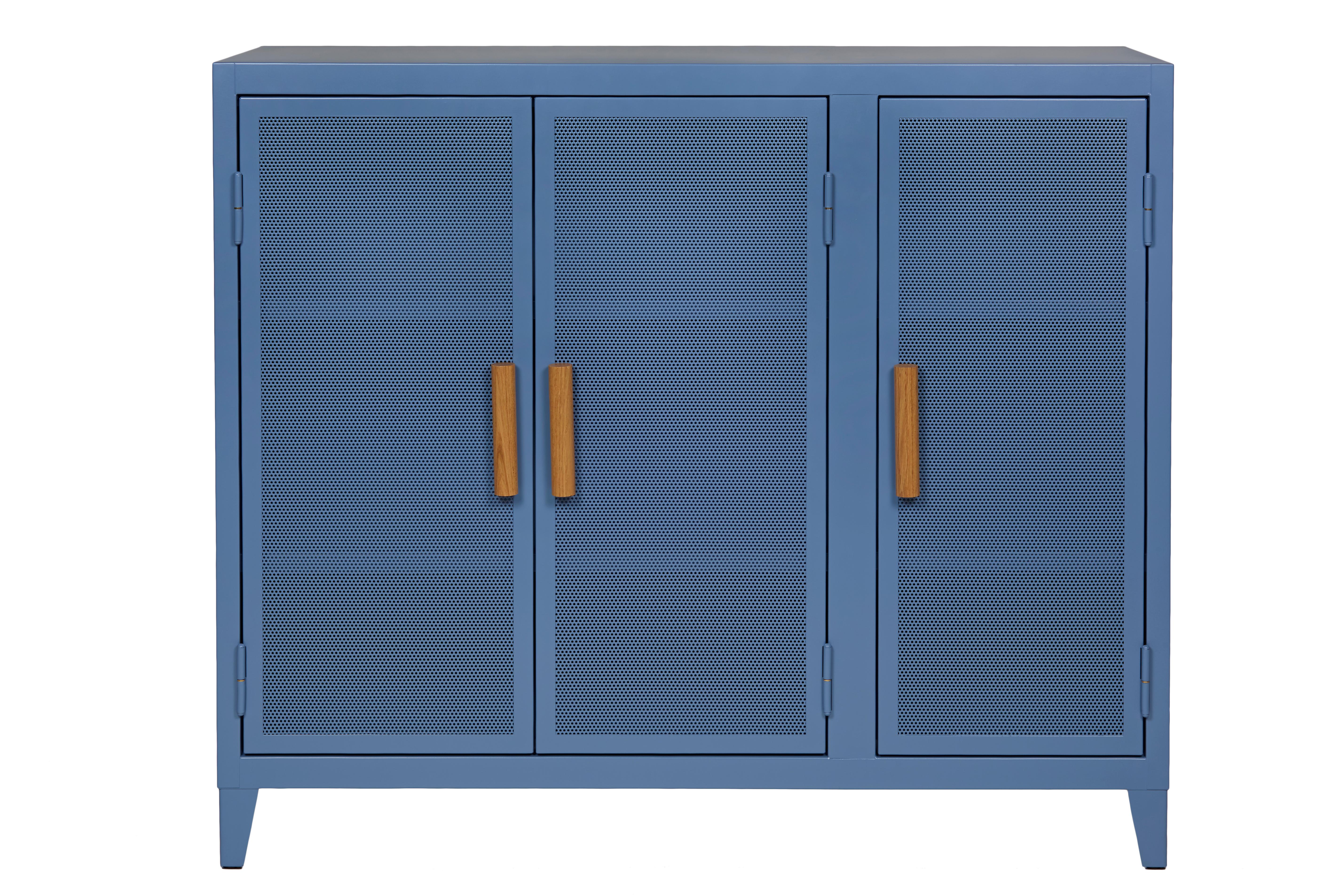 For Sale: Blue (Bleu Provence) B3 Perforated Low Locker in Pop Colors by Chantal Andriot and Tolix