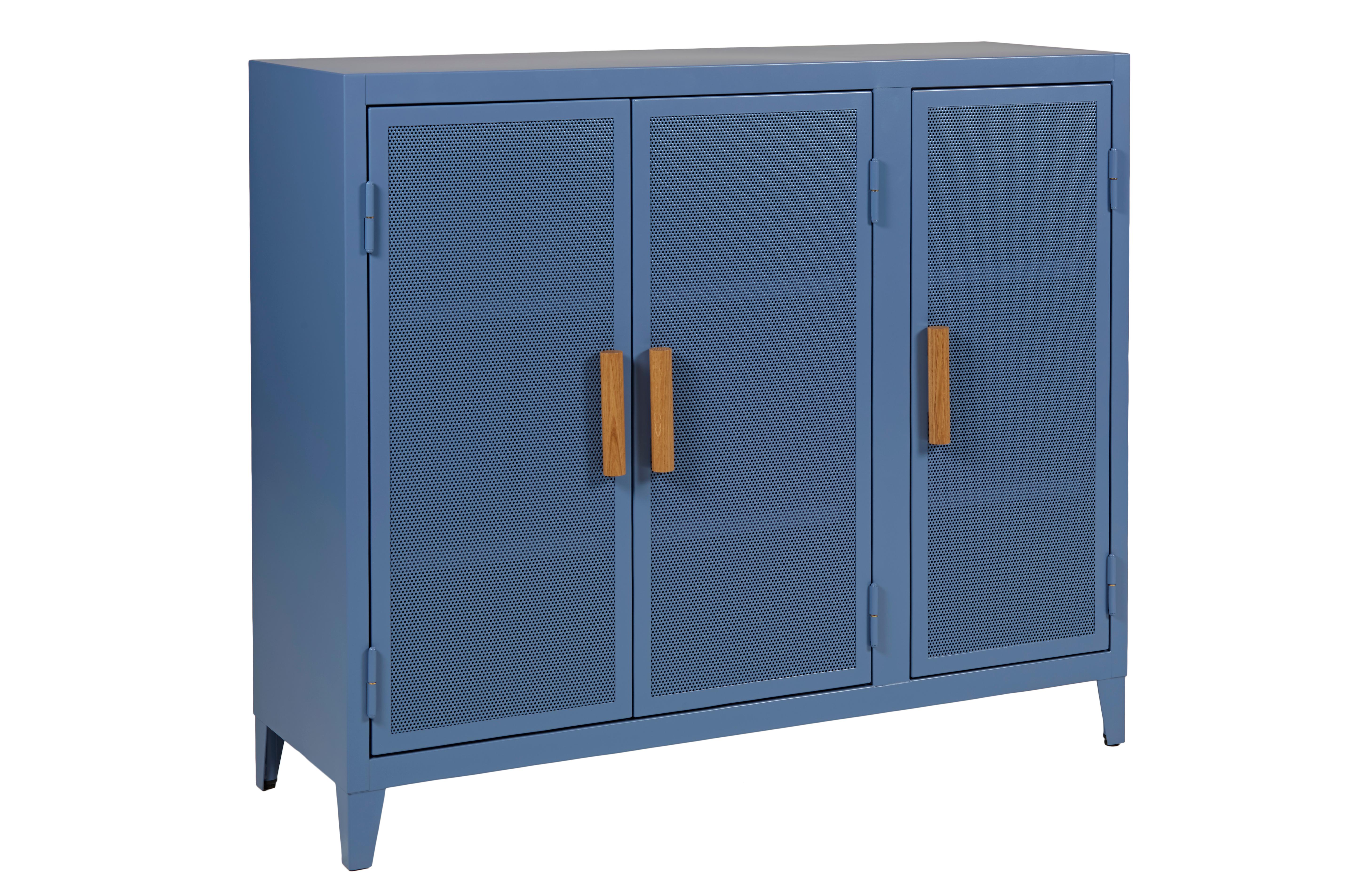 For Sale: Blue (Bleu Provence) B3 Perforated Low Locker in Pop Colors by Chantal Andriot and Tolix 2