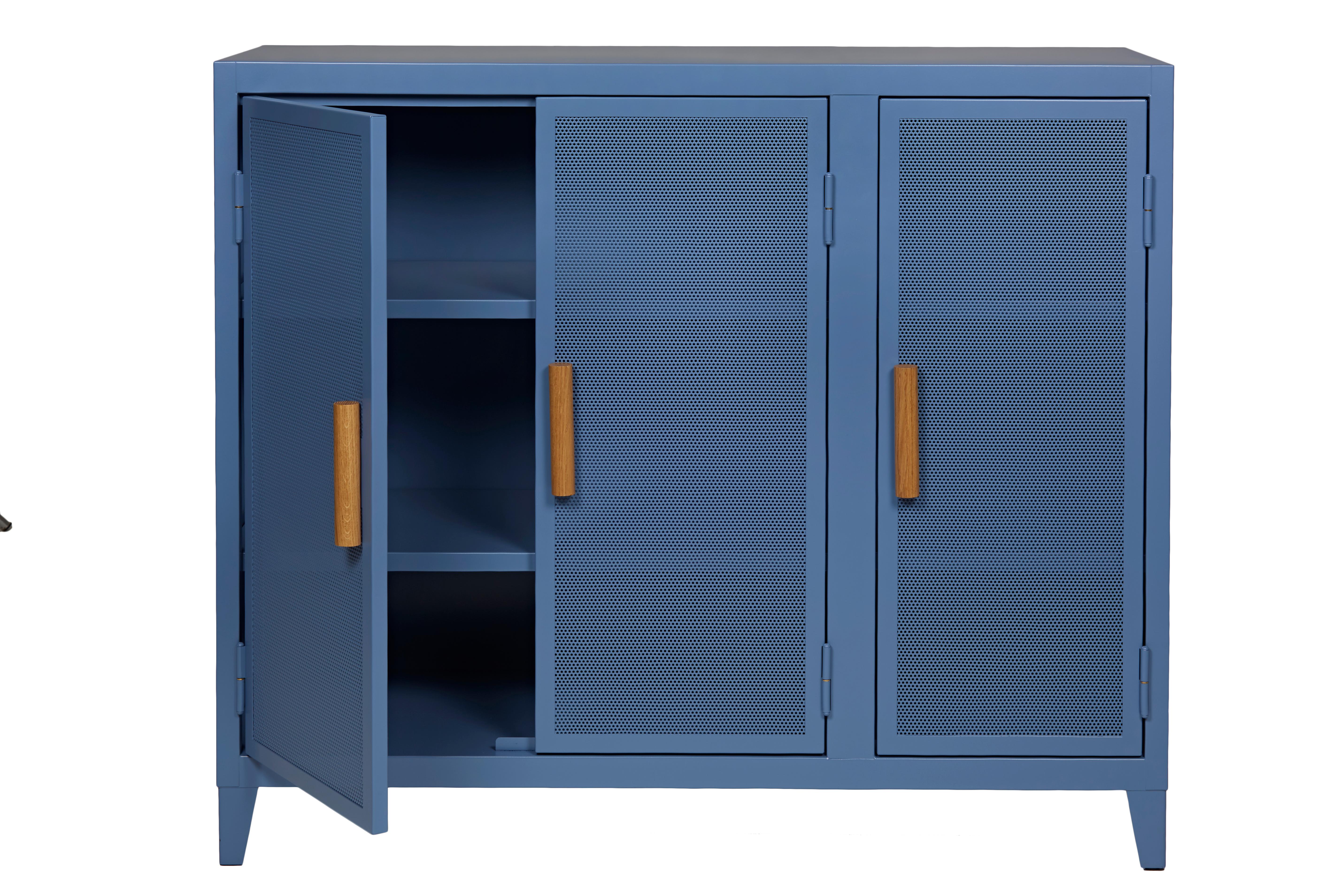 For Sale: Blue (Bleu Provence) B3 Perforated Low Locker in Pop Colors by Chantal Andriot and Tolix 3