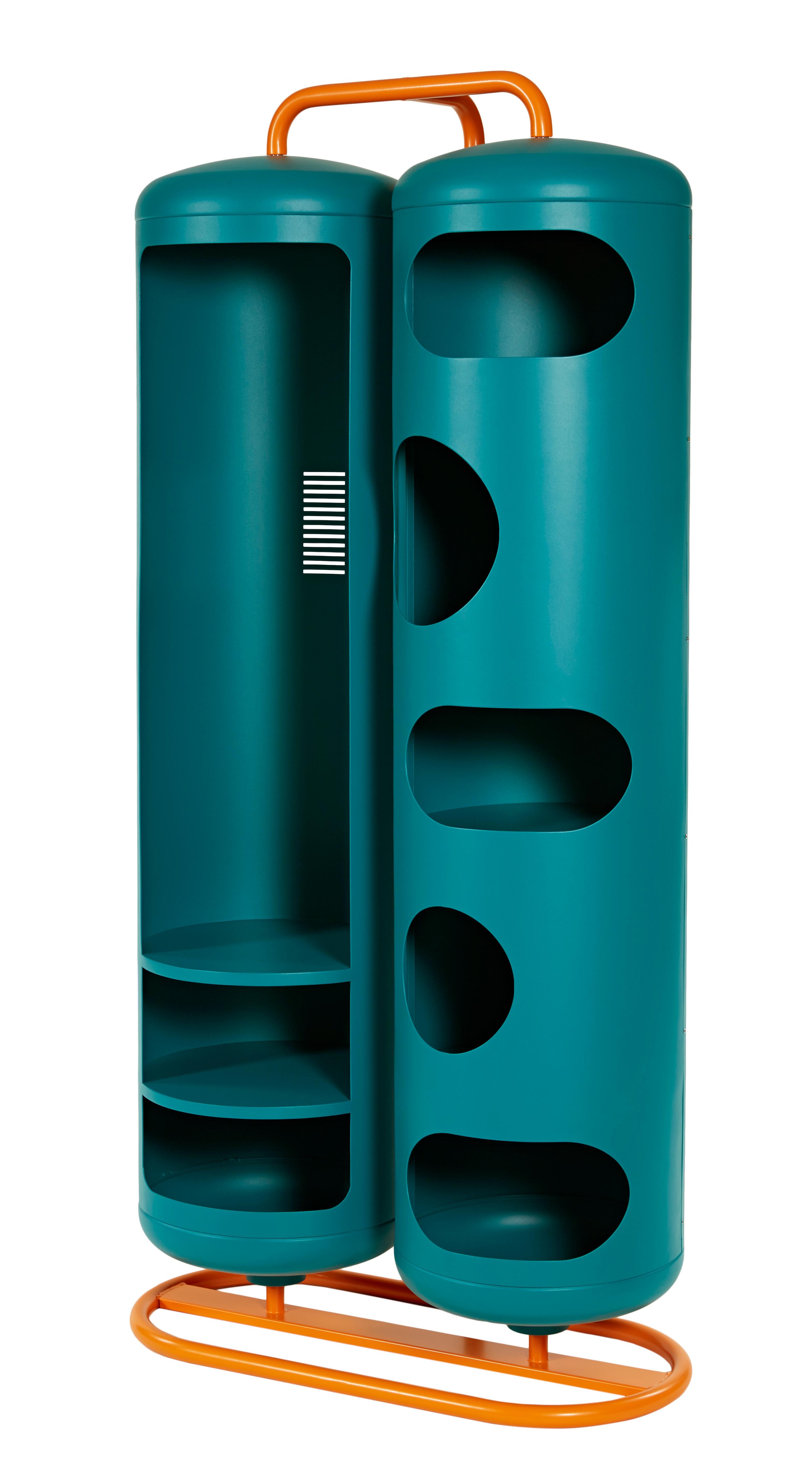 For Sale: Green (Vert Canard) Bi-Cylinder Wardrobe in Pop Colors by Frederic Gaunet and Tolix 2