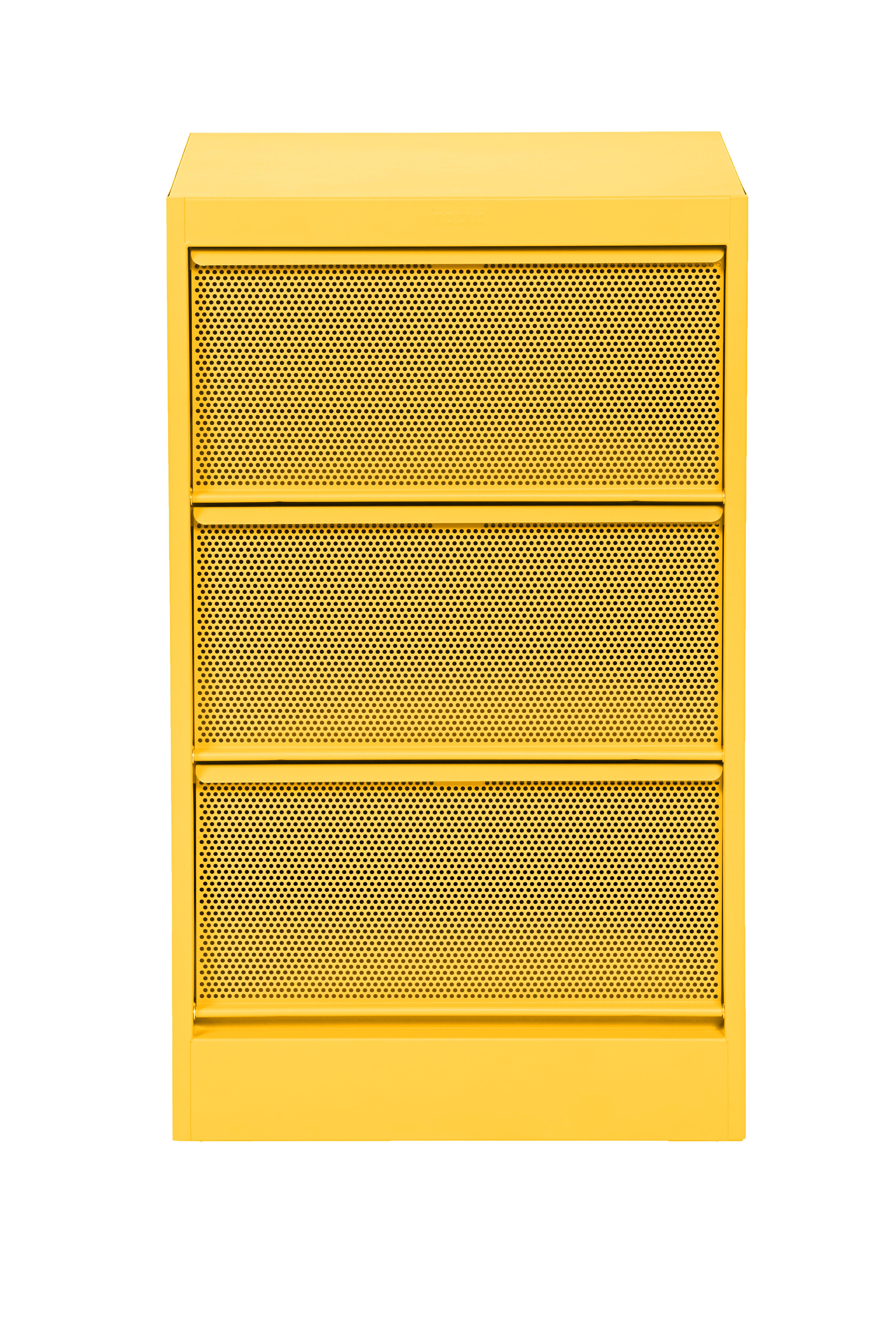 For Sale: Yellow (Citron) CC3 Perforated Industrial Cabinet in Essential Colors by Xavier Pauchard 2