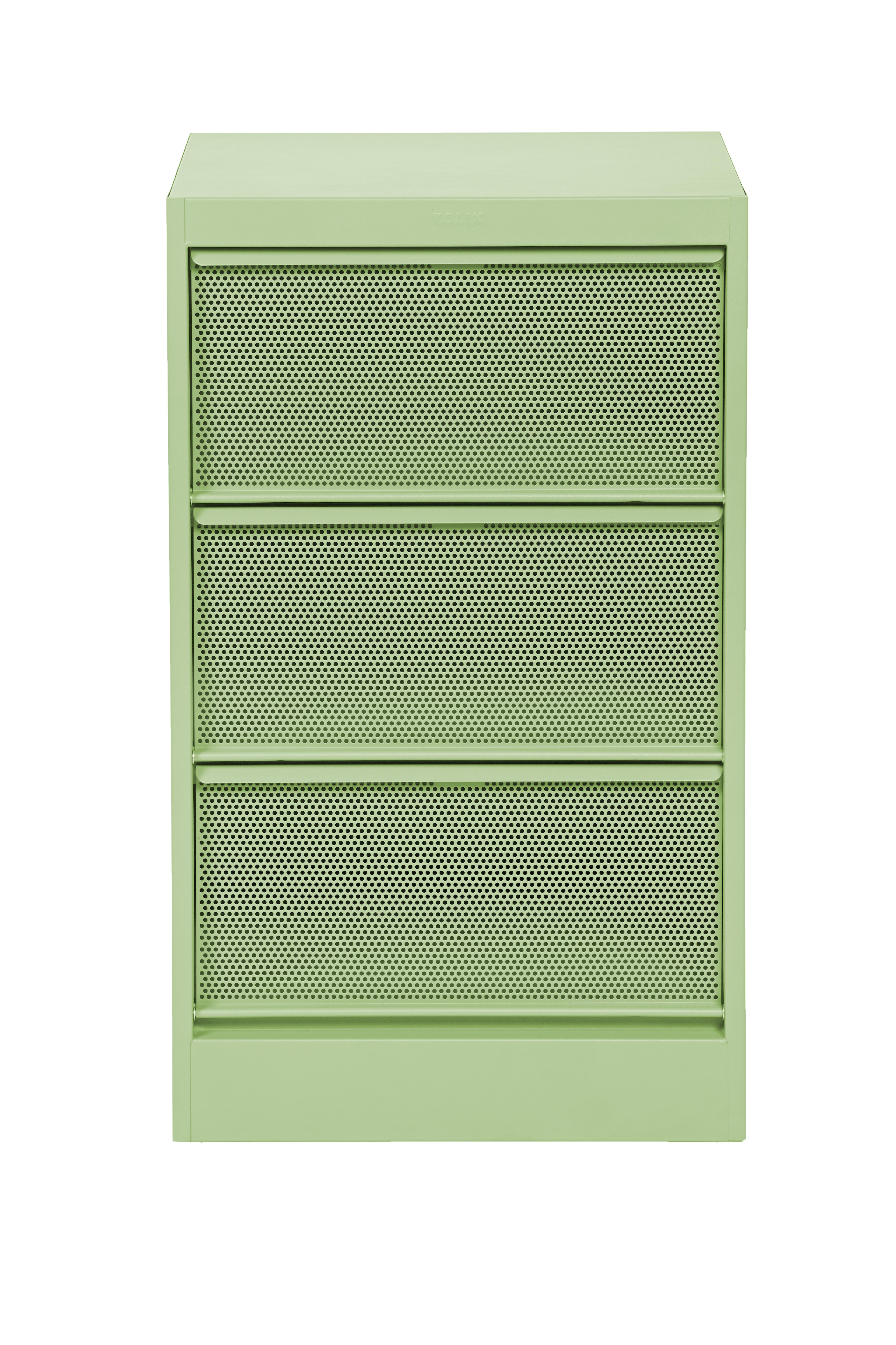 For Sale: Green (Vert Anis) CC3 Perforated Industrial Cabinet in Pop Colors by Xavier Pauchard to