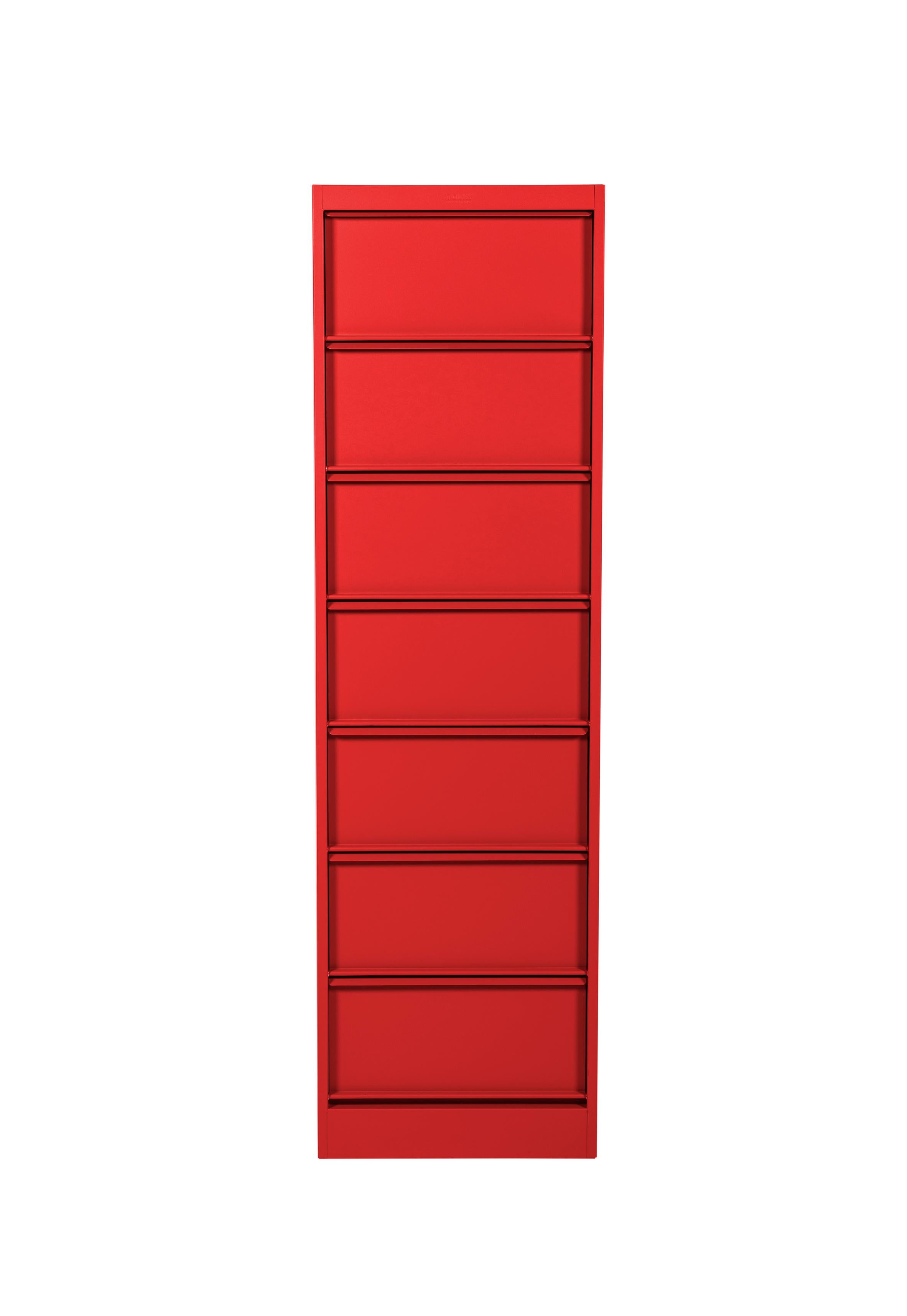 For Sale: Red (Piment) CC7 Industrial Cabinet in Essential Colors by Xavier Pauchard and Tolix