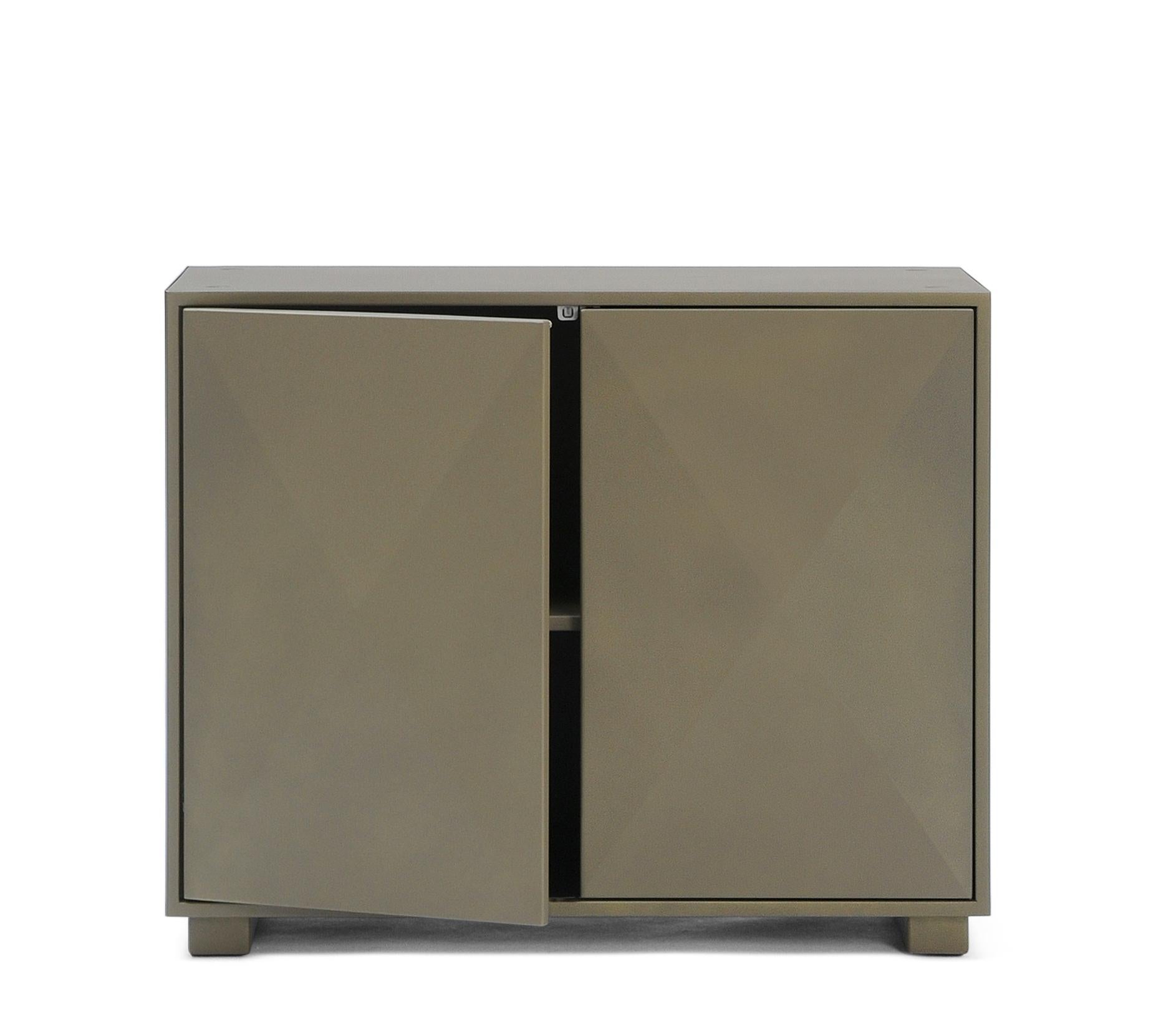 For Sale: Brown (Kaki) Diamond Side Cabinet in Pop Colors by Normal Studio & Tolix 3
