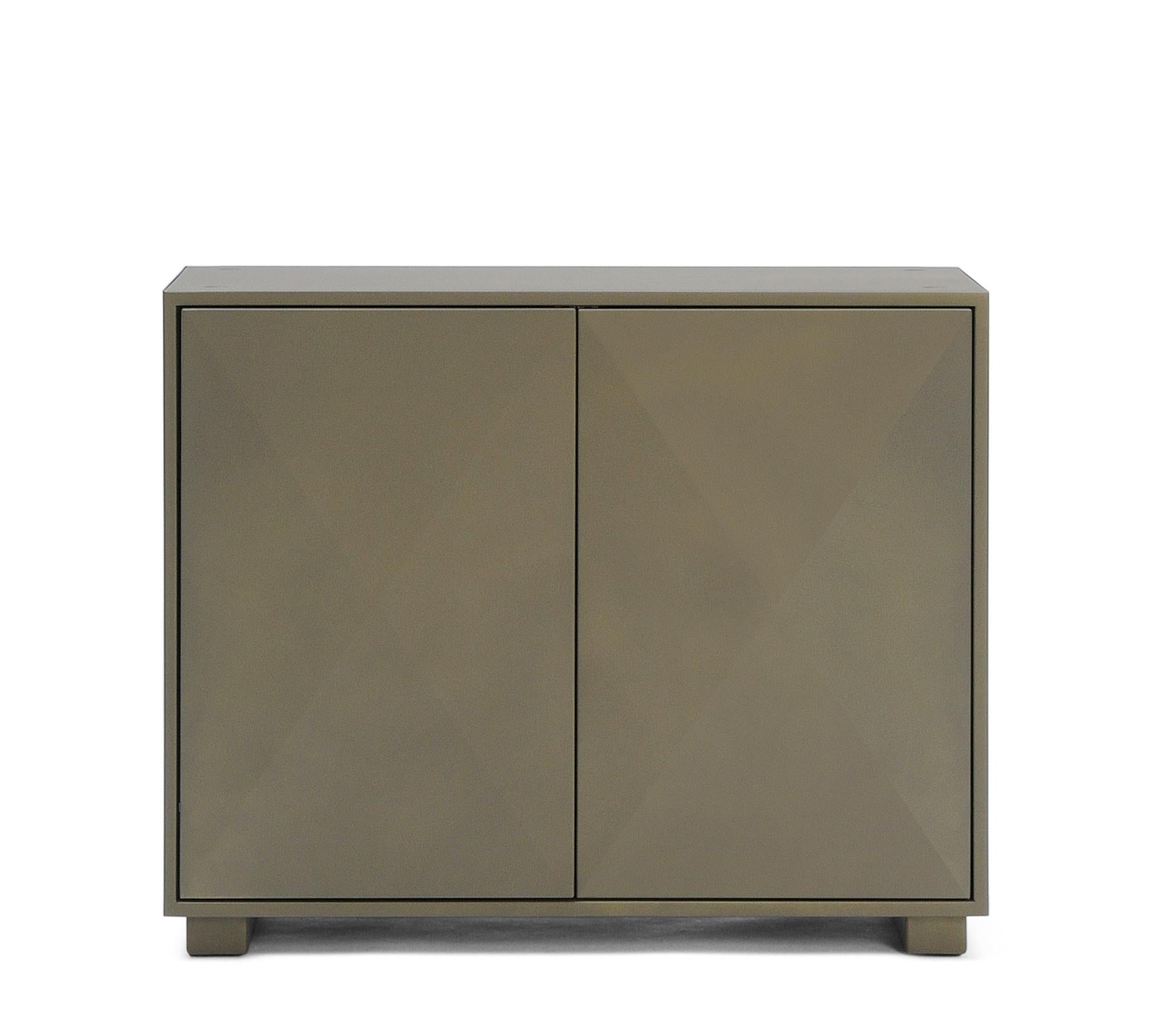 For Sale: Brown (Kaki) Diamond Side Cabinet in Pop Colors by Normal Studio & Tolix 2