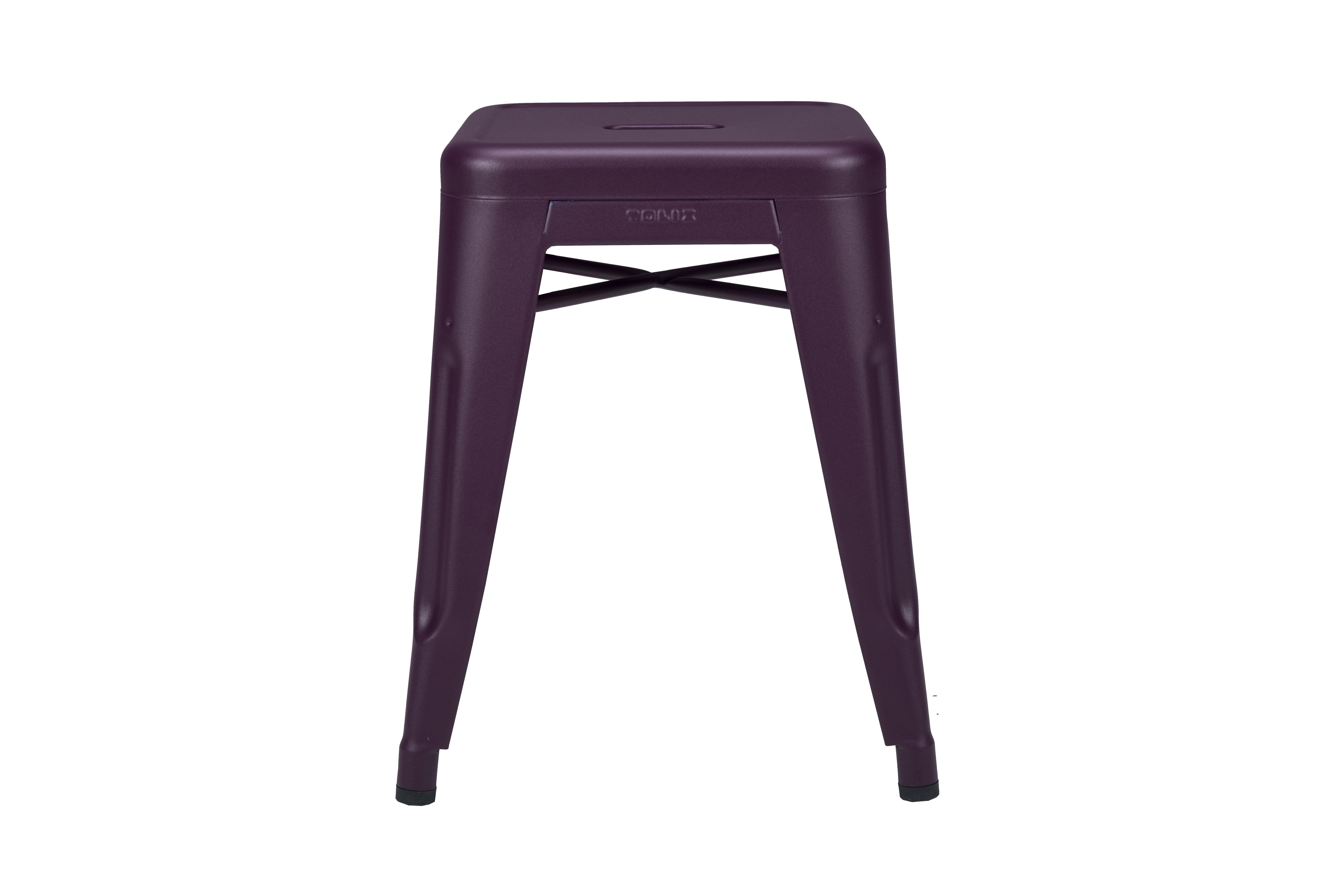 For Sale: Purple (Aubergine) H Stool 45 in Pop Colors by Chantal Andriot and Tolix 2