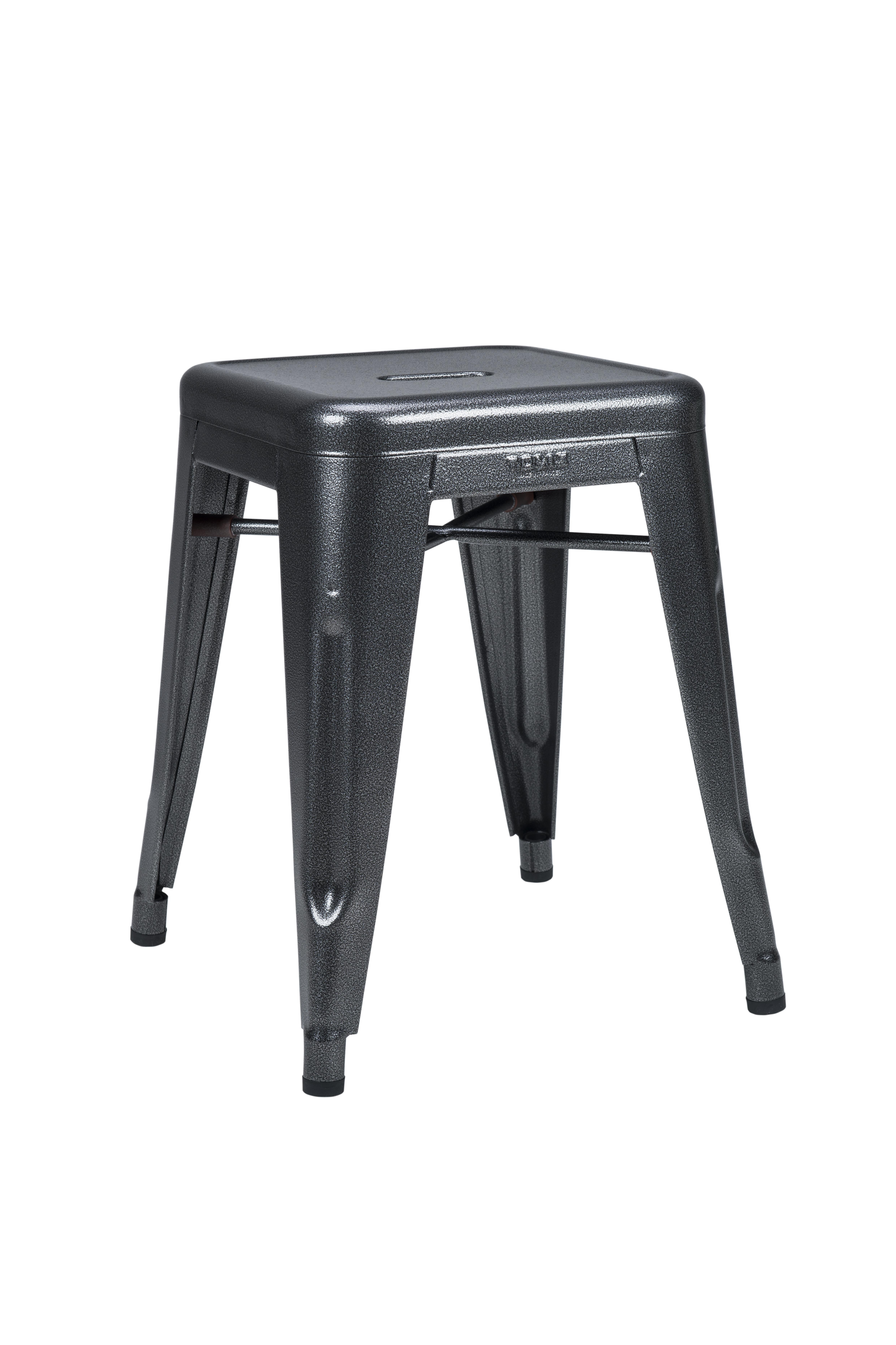 For Sale: Gray (Gris Martelé) H Stool 45 in Pop Colors by Chantal Andriot and Tolix 2